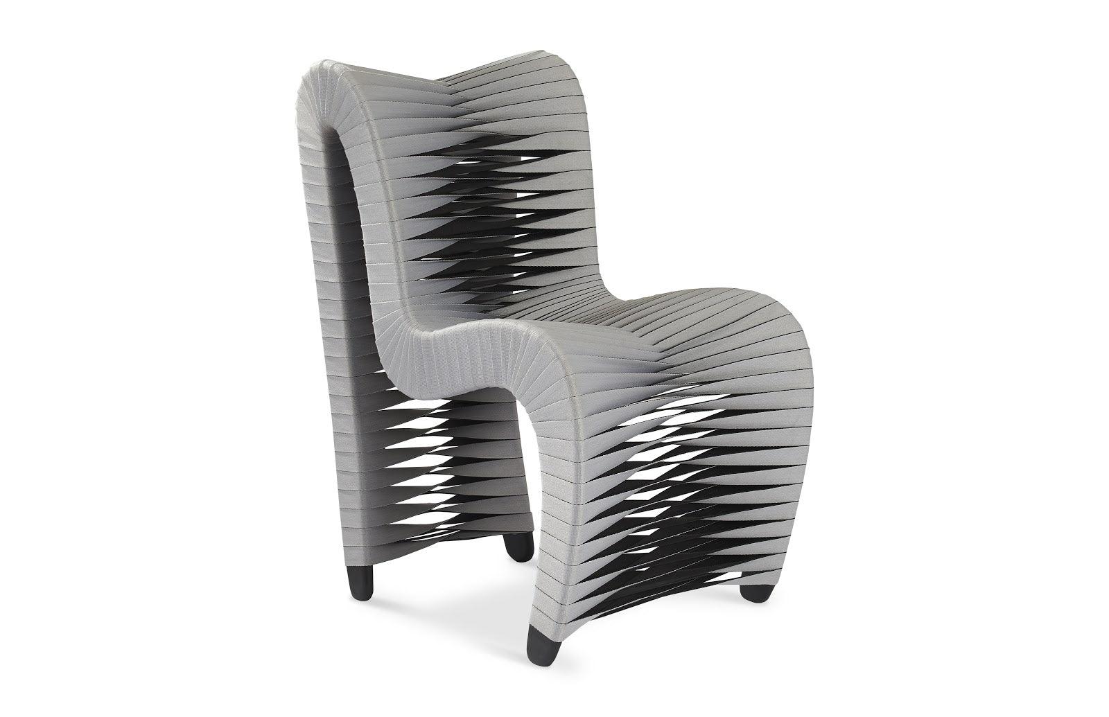 Seat Belt Dining Chair, Gray/Black - Remutear