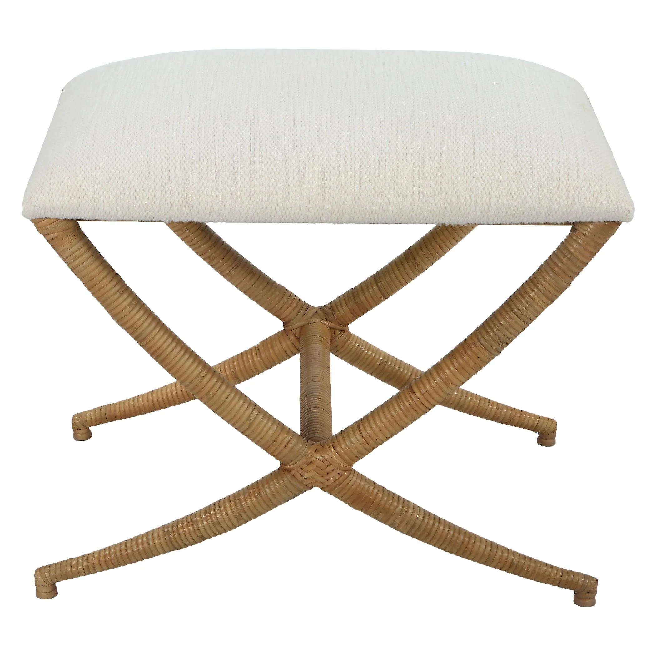 Expedition White Fabric Small Bench - Remutear