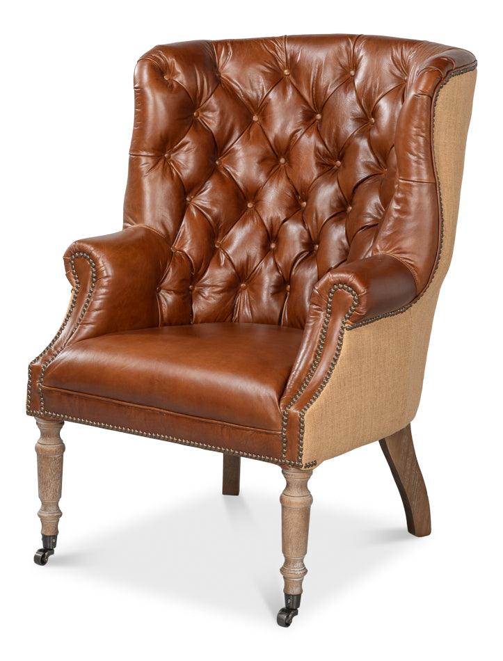 Welsh Leather & Jute Chair - Remutear