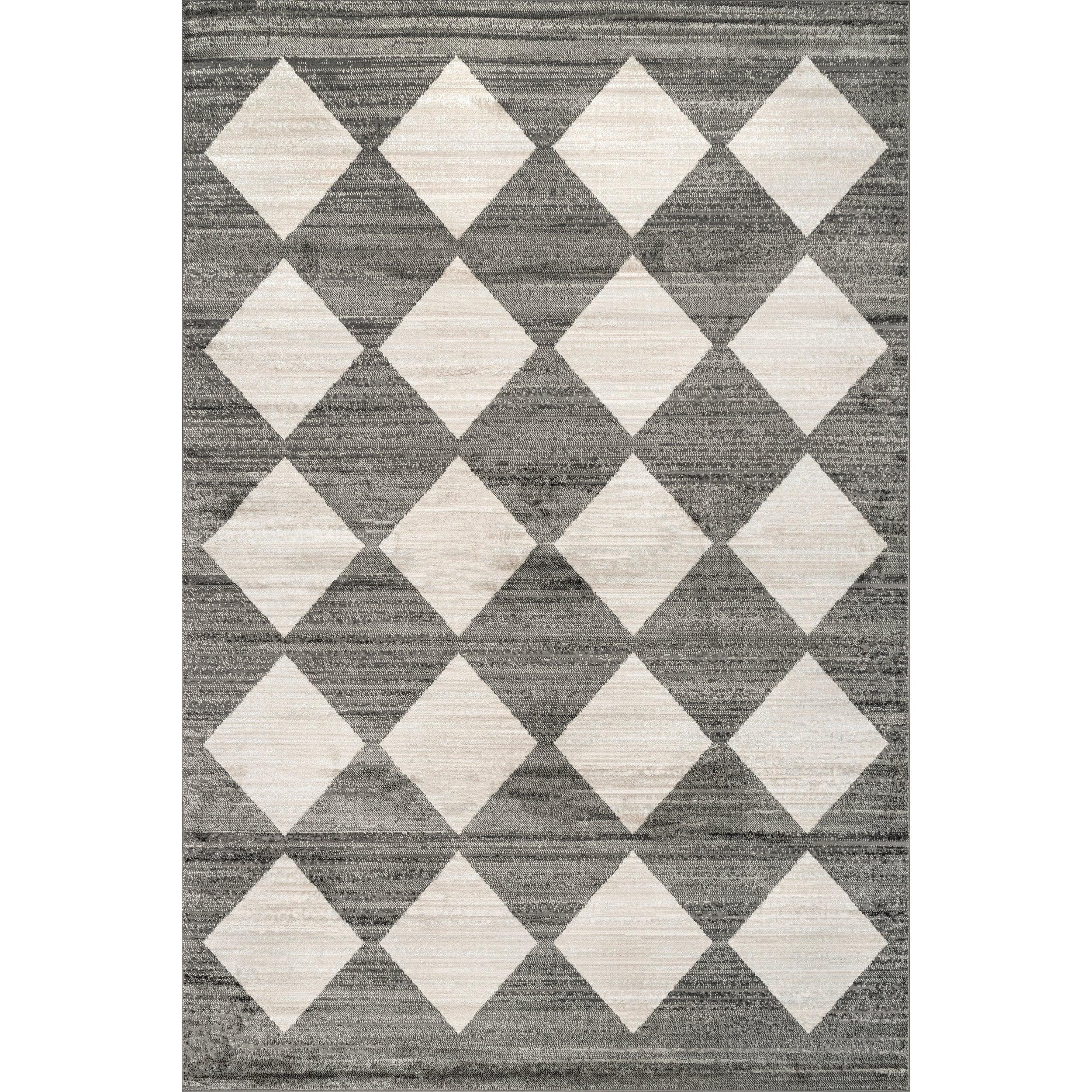 Gianna Contemporary Geometric Checker Tile Area Rug - Remutear