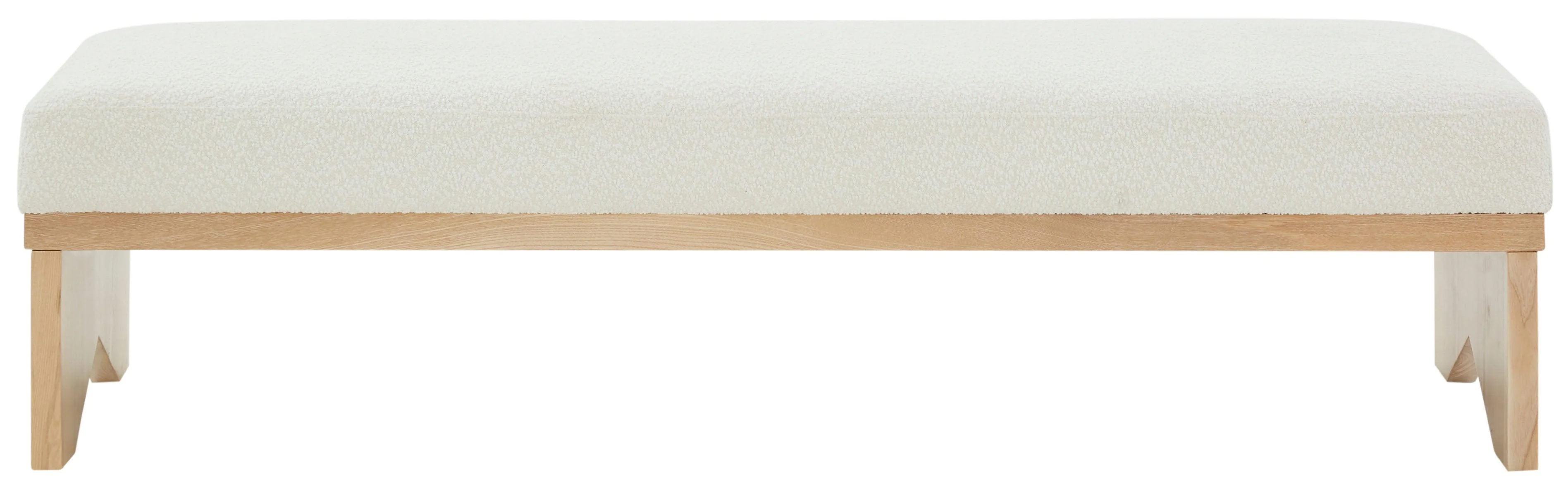 SHARYN BOUCLE & WOOD BENCH - Remutear