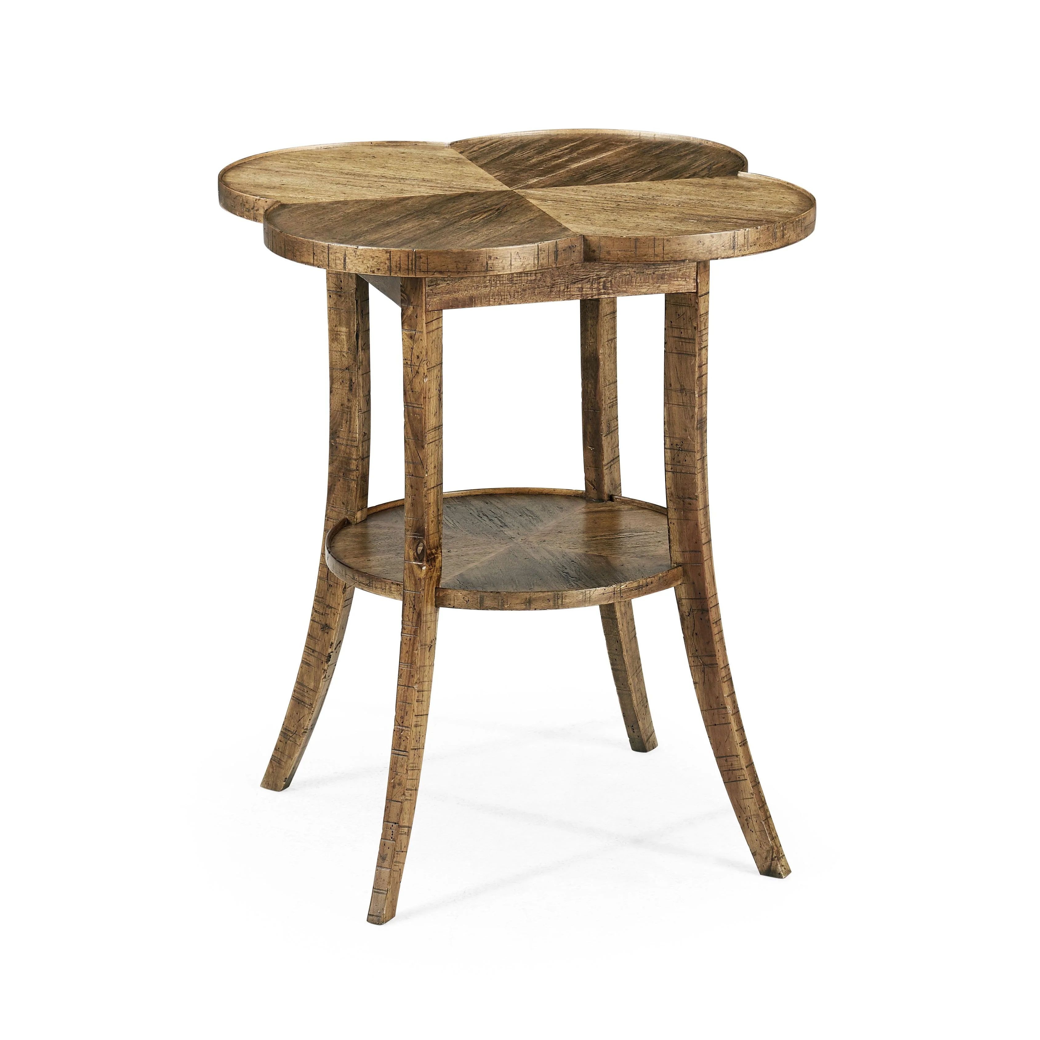 Casual Accents Medium Driftwood Quatrefoil Accent Table - Remutear