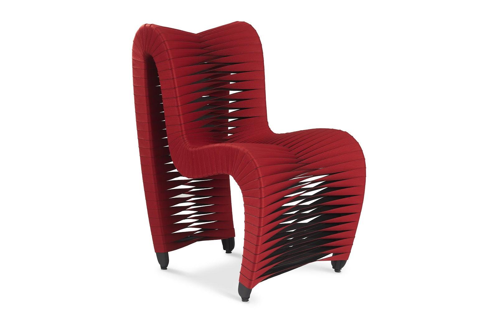 Seat Belt Dining Chair, Red/Black - Remutear