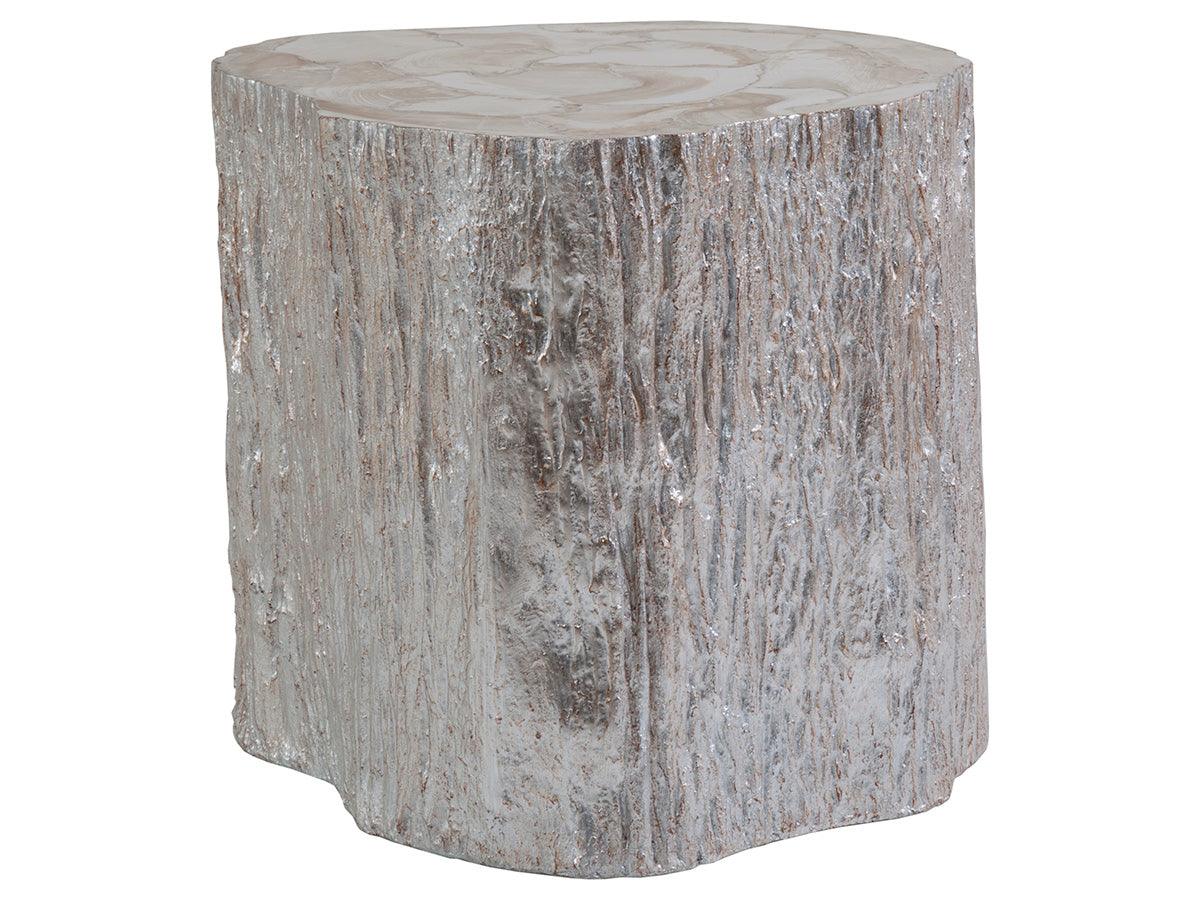 Signature Designs Trunk Segment Side Table - Silver Leaf - Remutear