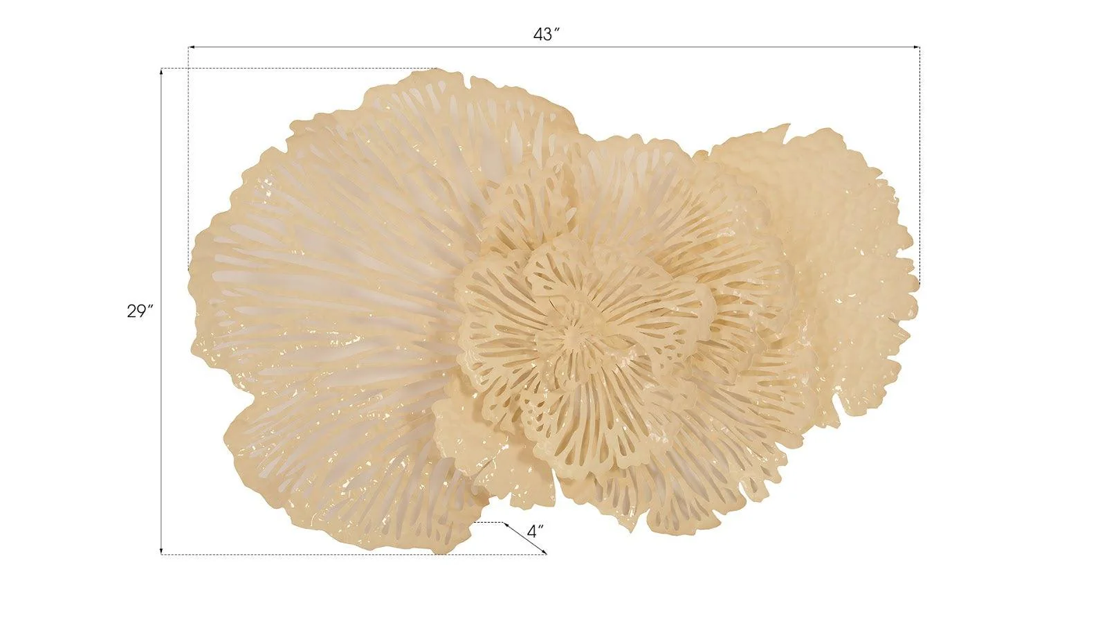 Flower Wall Art, Ivory, MD - Remutear
