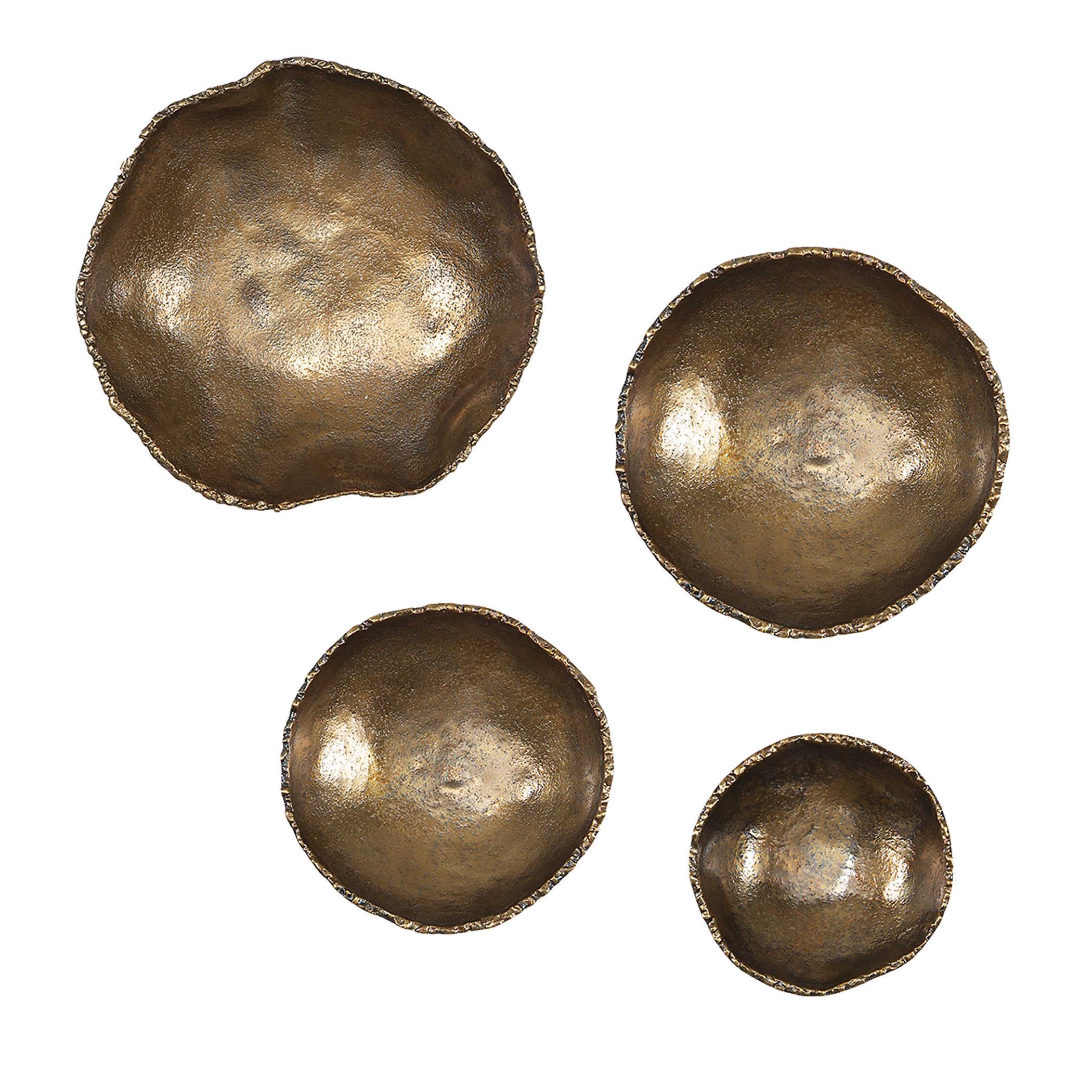 Lucky Coins Brass Wall Bowls, S/4 - Remutear