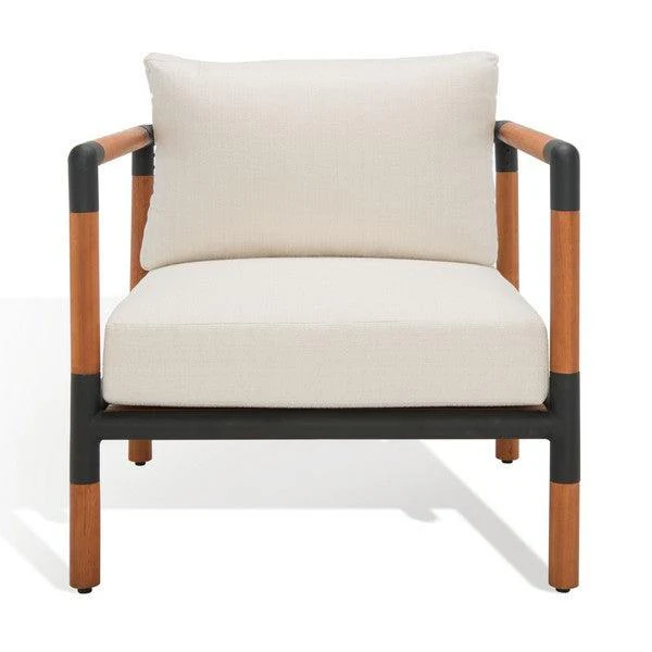 TOMMY METAL AND WOOD PATIO CHAIR - Remutear