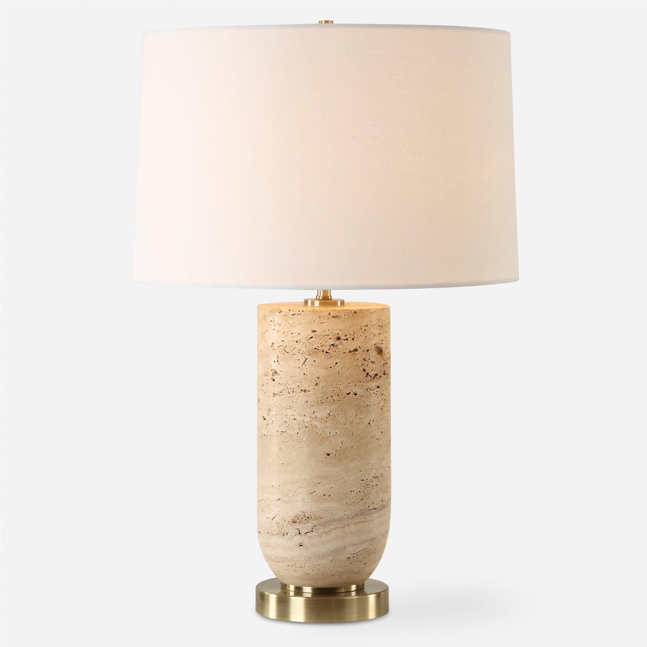 Aubrey Travertine Table Lamp - Remutear