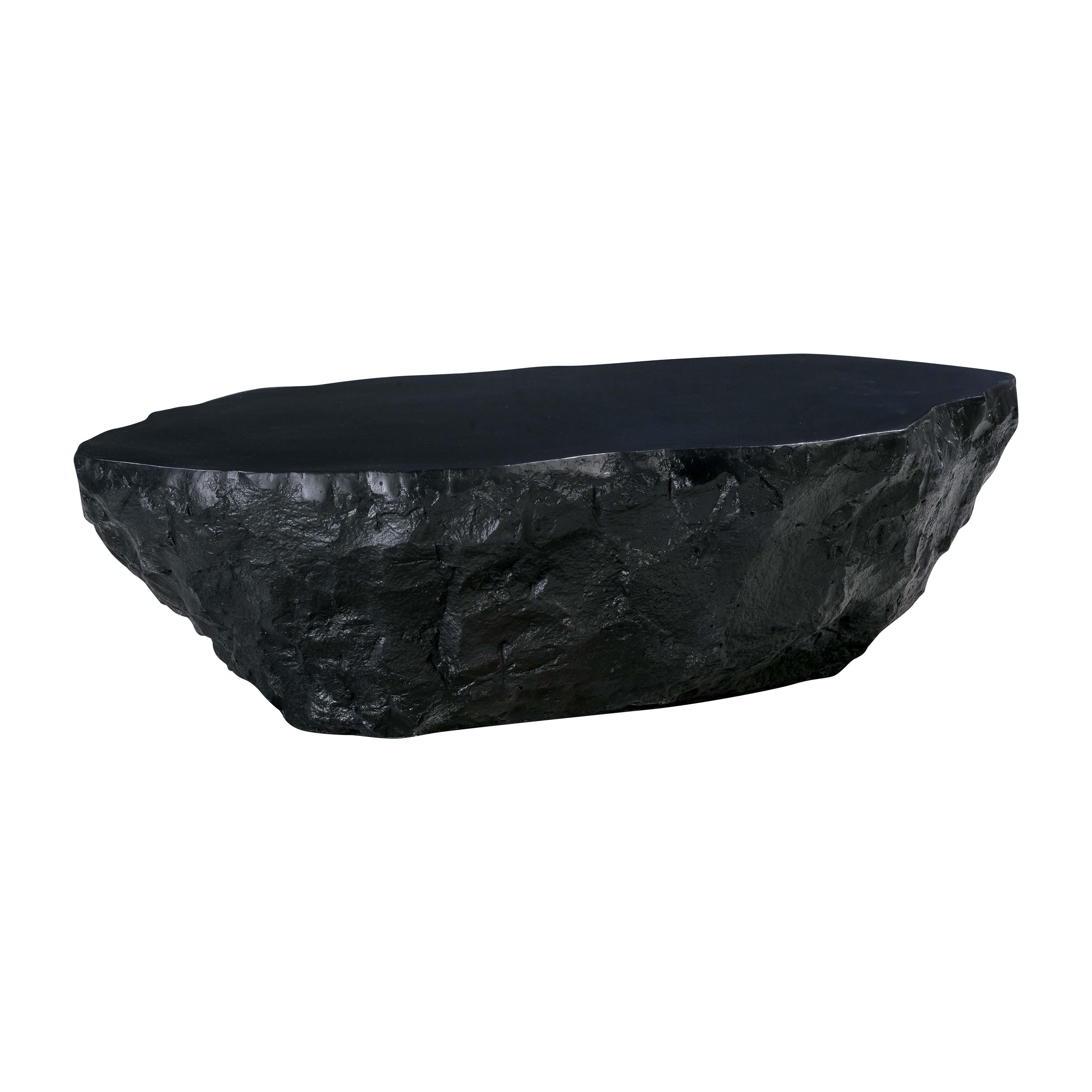 Crag Black Concrete Coffee Table - Remutear