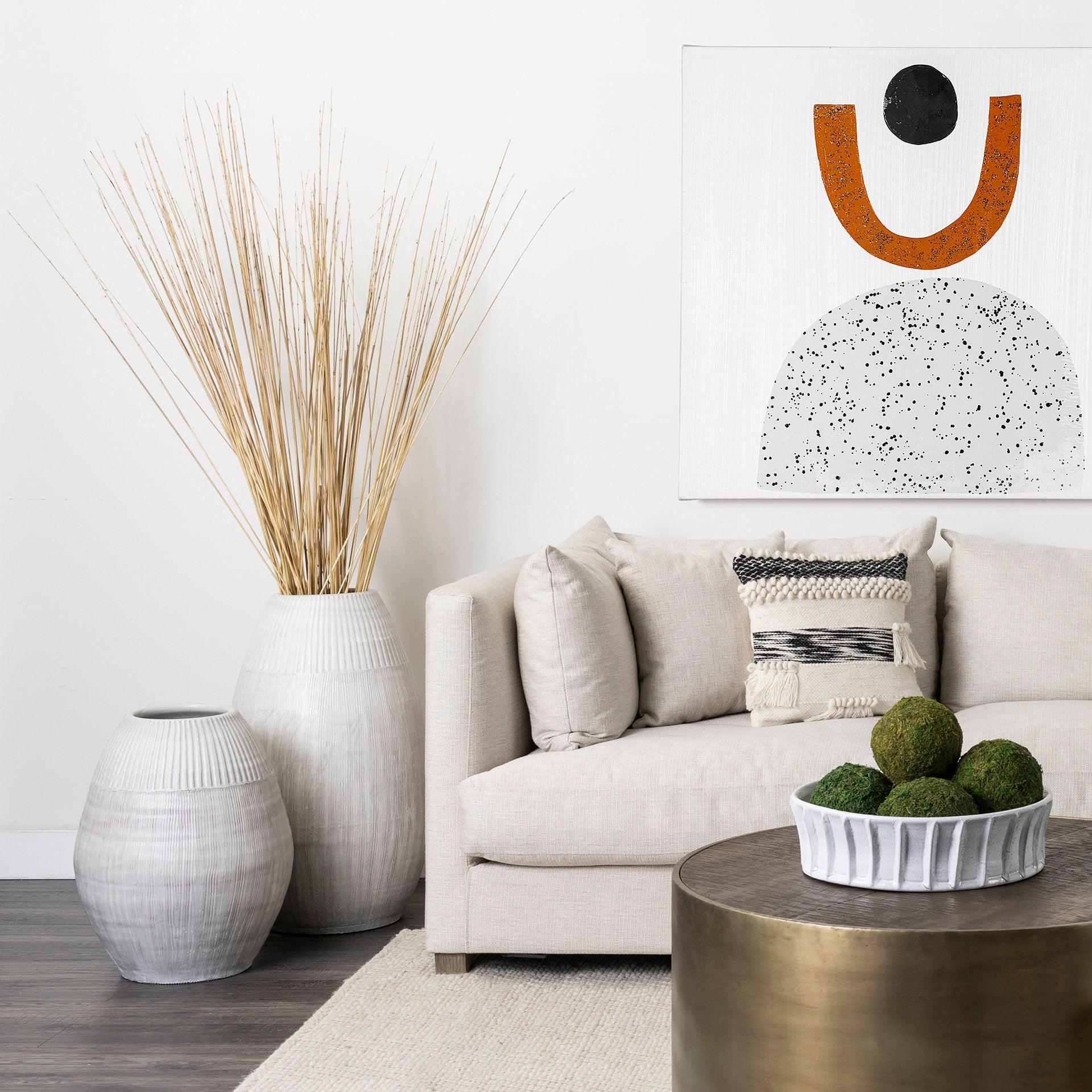 Reyan Ceramic Striped Vase - Remutear