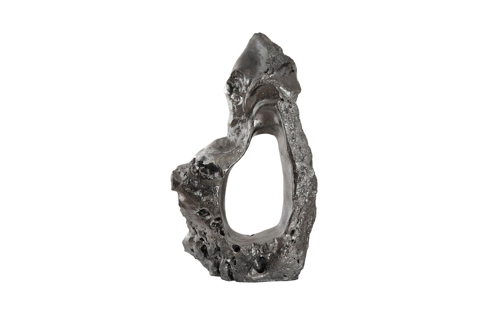 Colossal Cast Stone Sculpture, Liquid Silver - Remutear