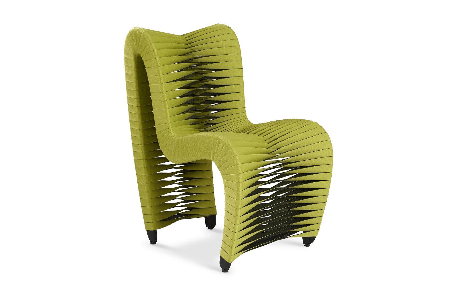 Seat Belt Dining Chair, Green - Remutear
