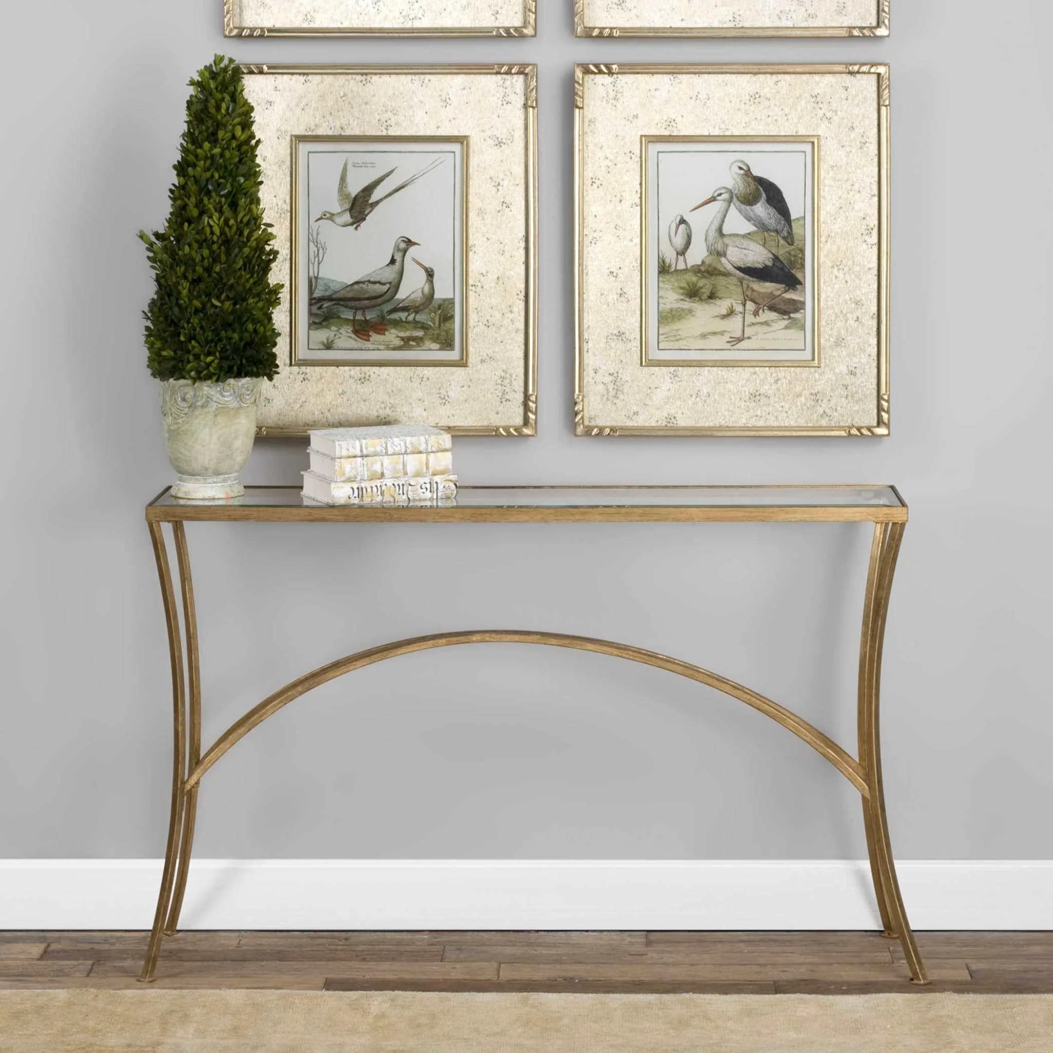 ALAYNA GOLD CONSOLE TABLE - Remutear