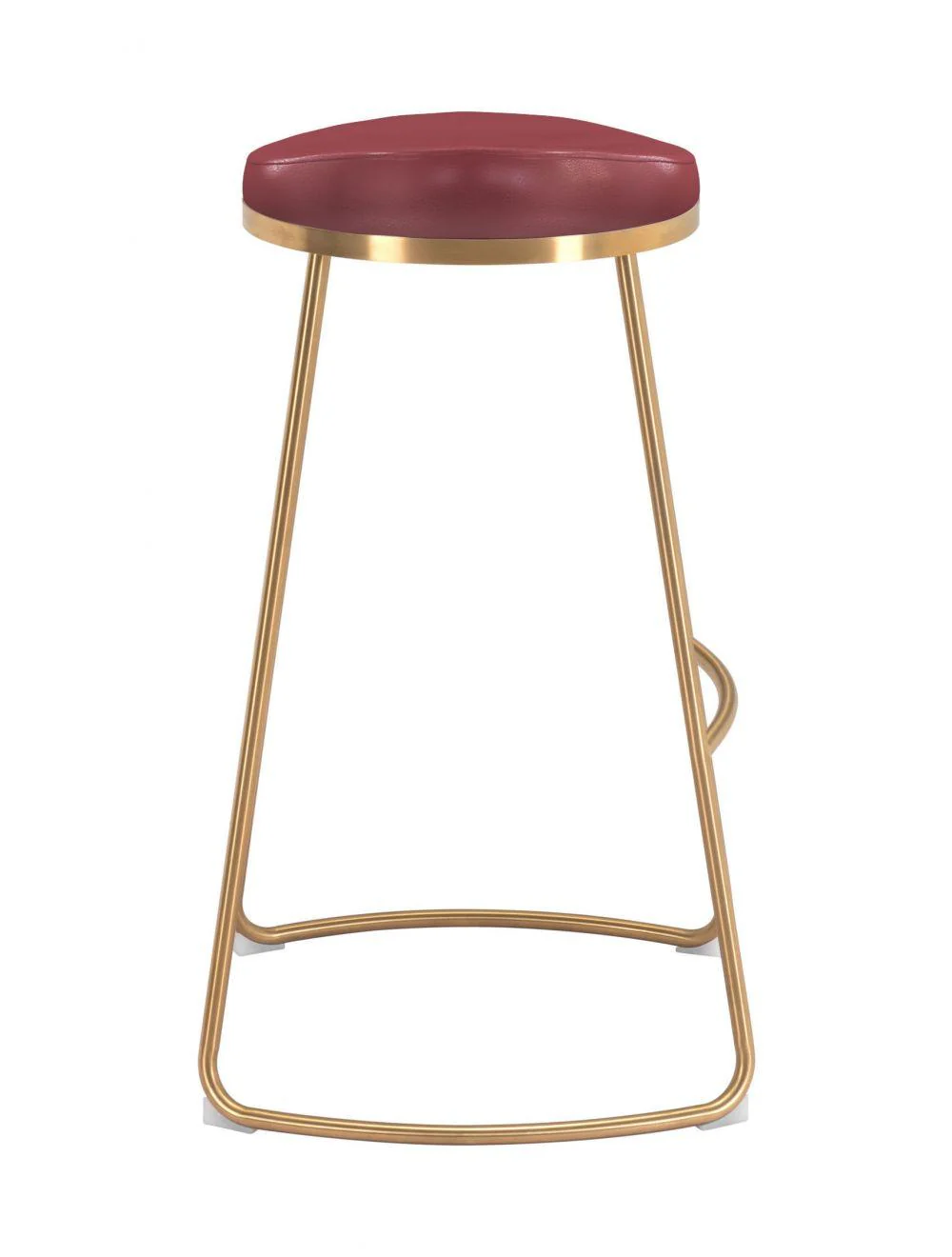 Bree Barstool (Set of 2) Burgundy & Gold - Remutear