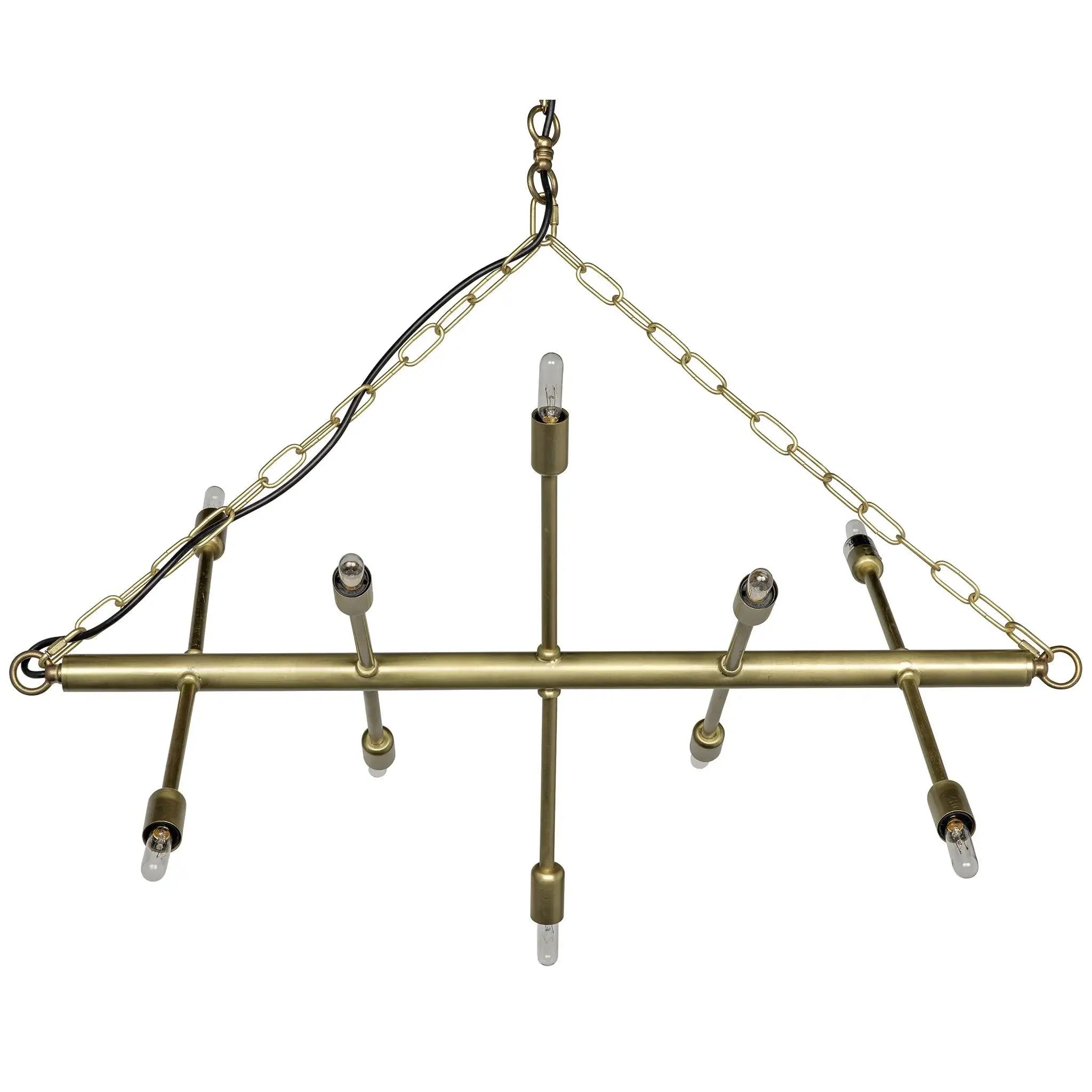 Sperato Chandelier, Antique Brass - Remutear