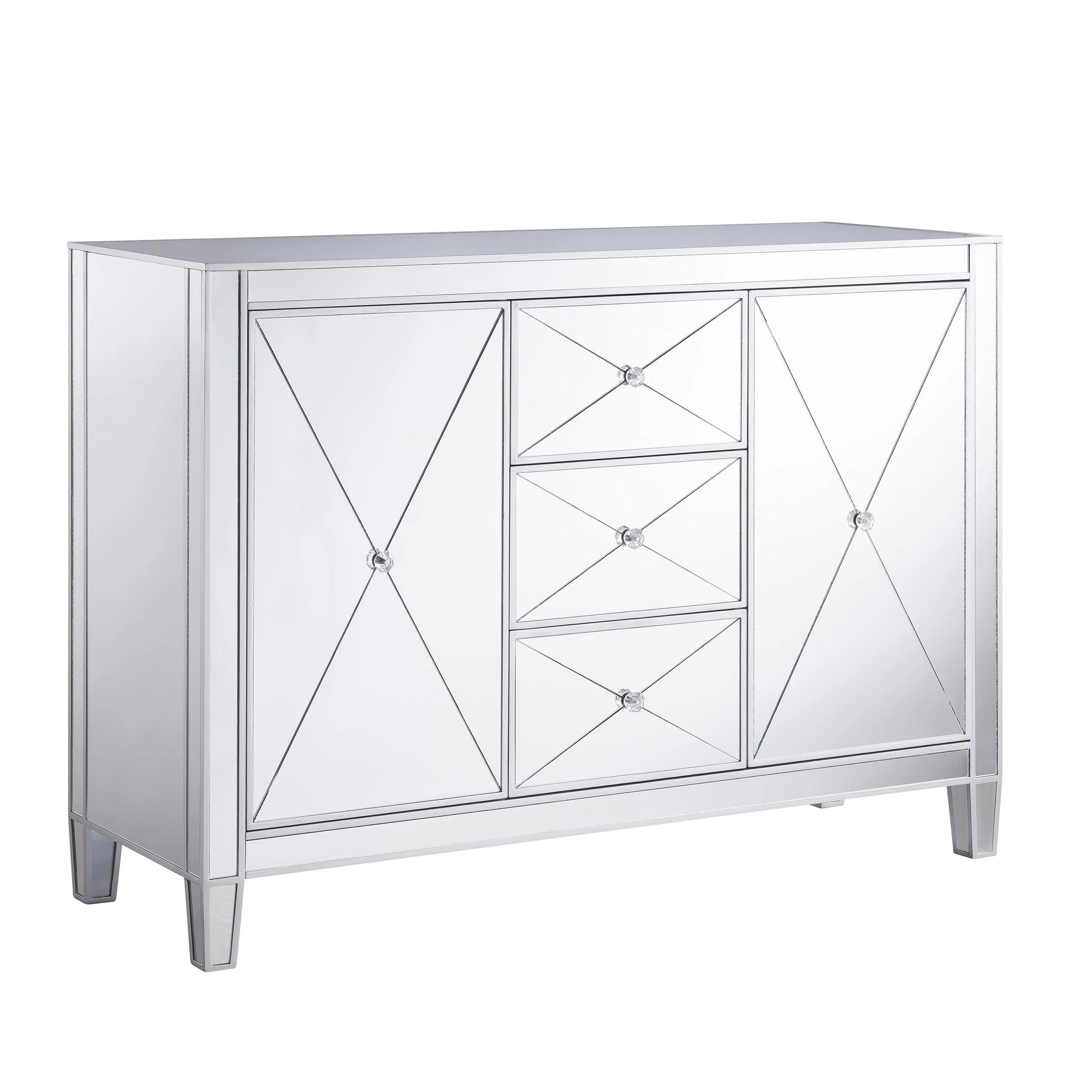 Mirage 3-Drawer Mirrored Cabinet - Remutear
