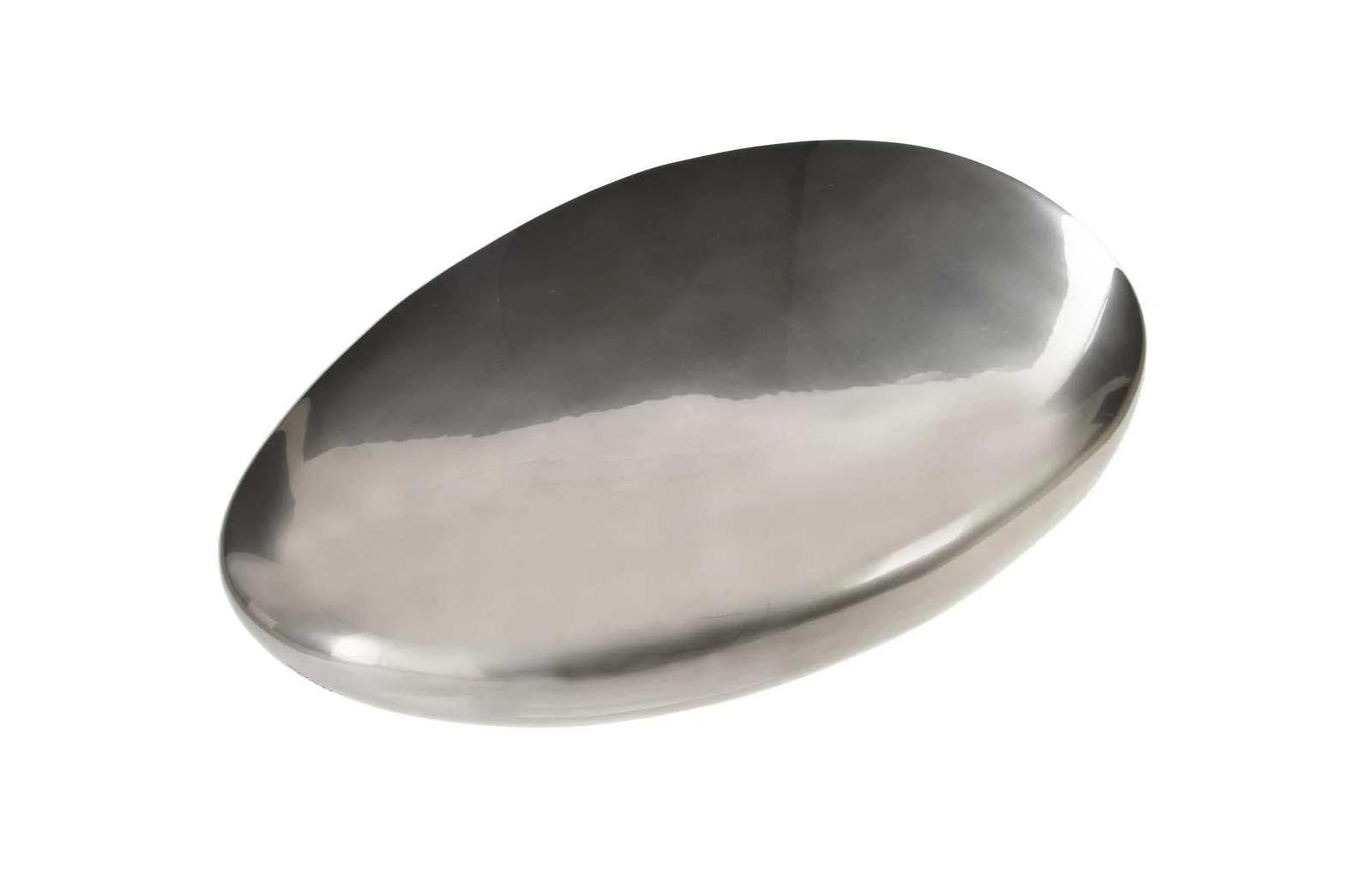 River Stone Coffee Table, Large, Liquid Silver - Remutear