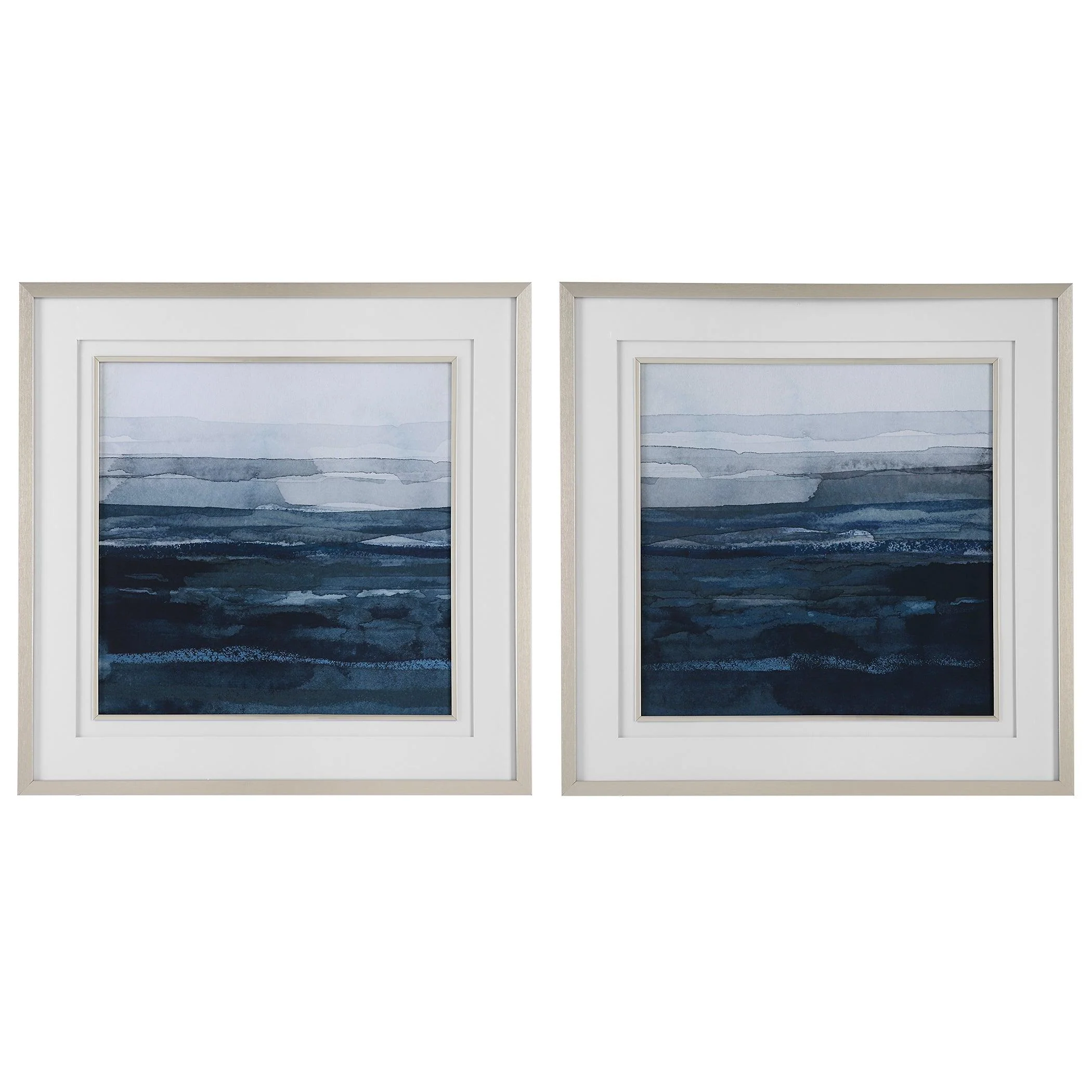 Rising Blue Abstract Framed Prints, Set/2 - Remutear