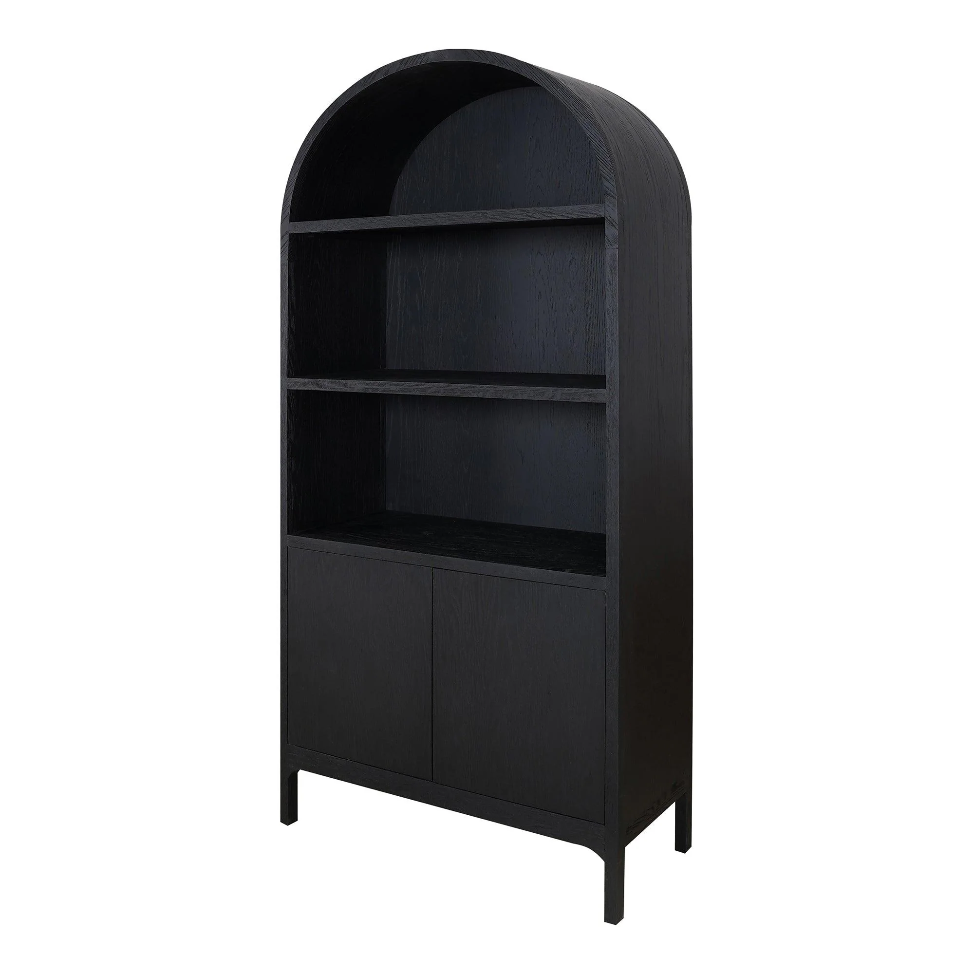 Wilde Display Cabinet Black Oak - Remutear
