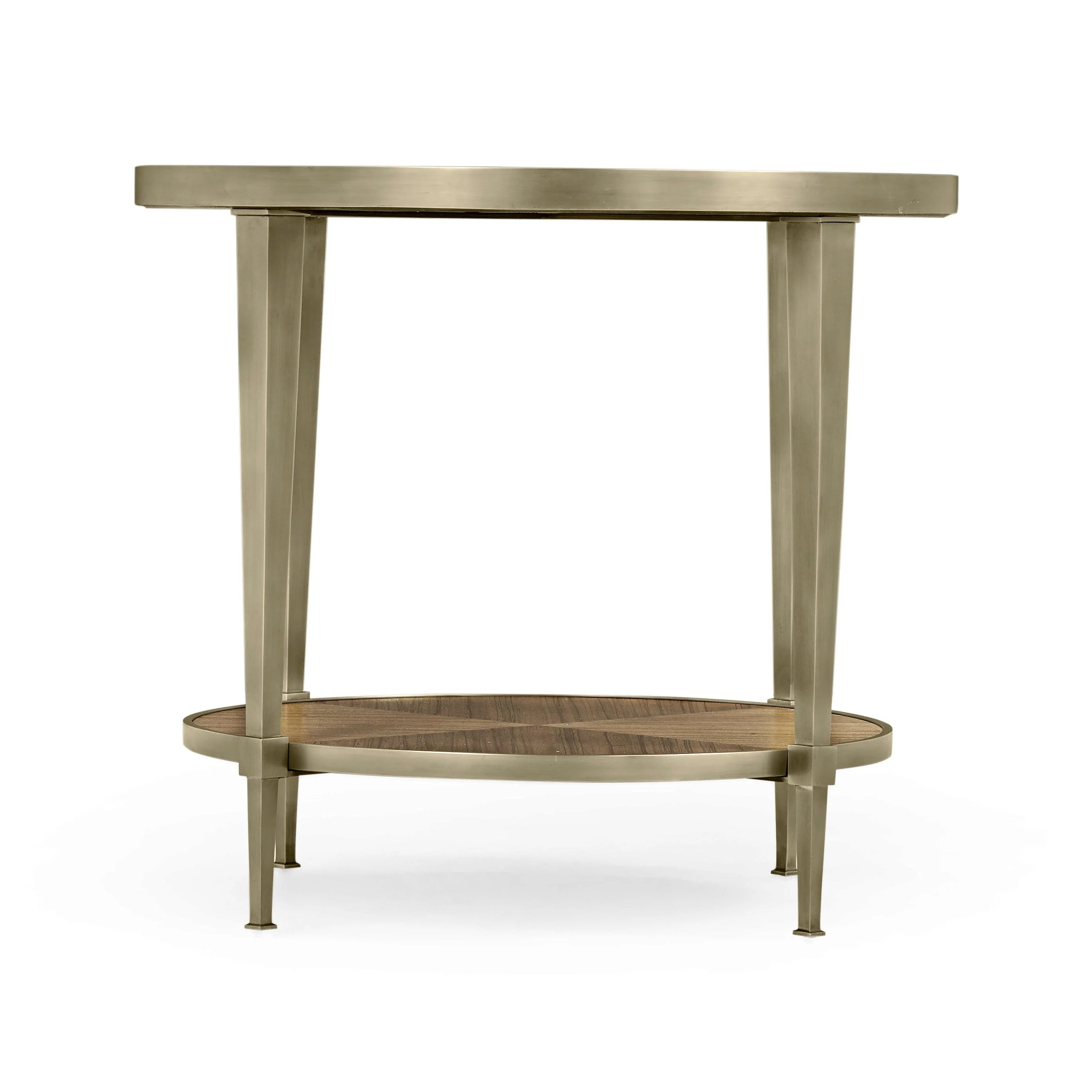 Hamilton Circular Golden Amber Lamp Table - Remutear