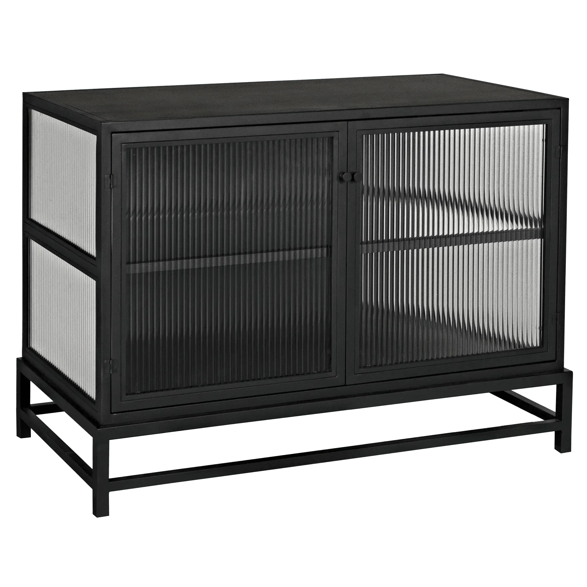 Chandler 2 Door Sideboard, Black Steel - Remutear