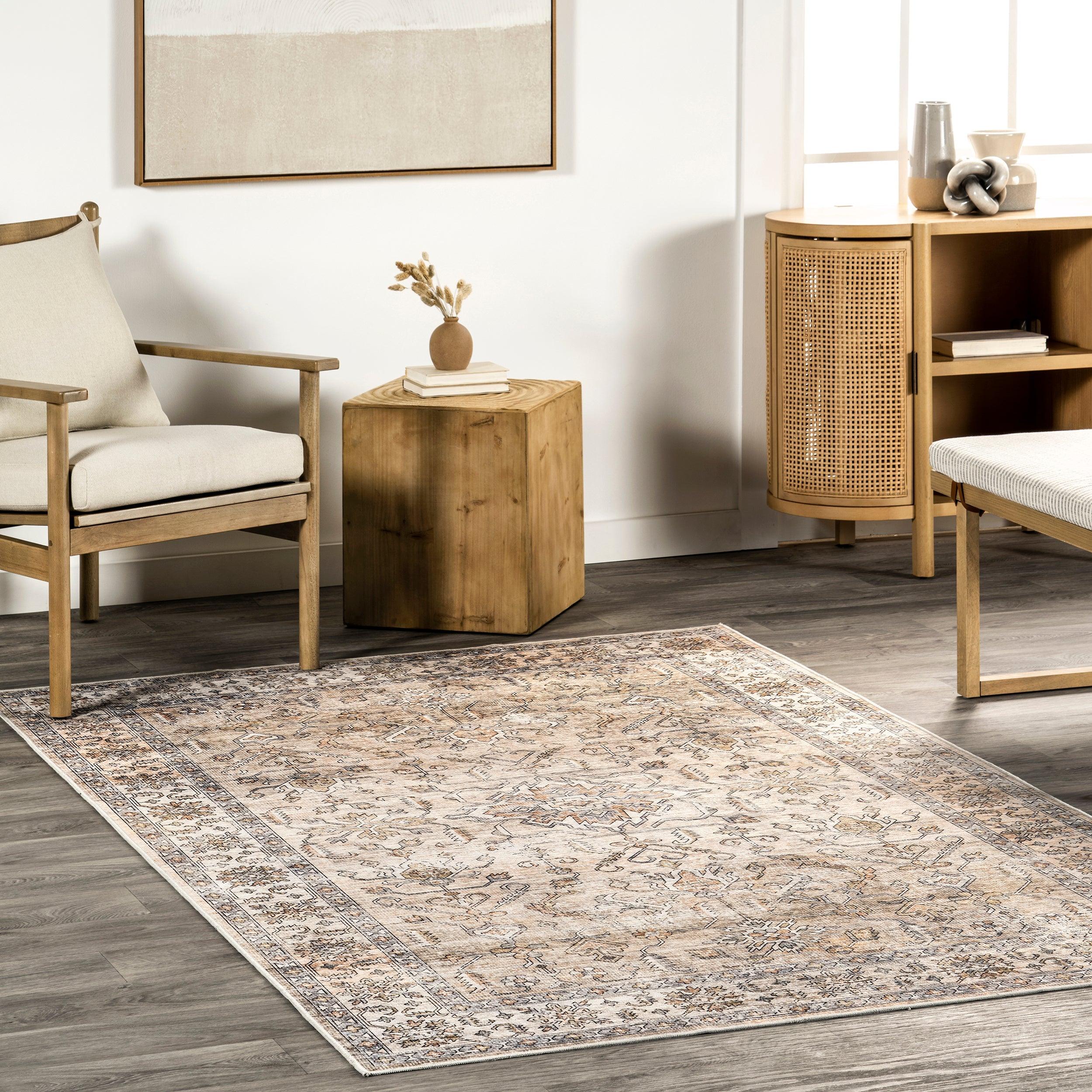 Britt Persian Stain Repellent Machine Washable Area Rug - Remutear