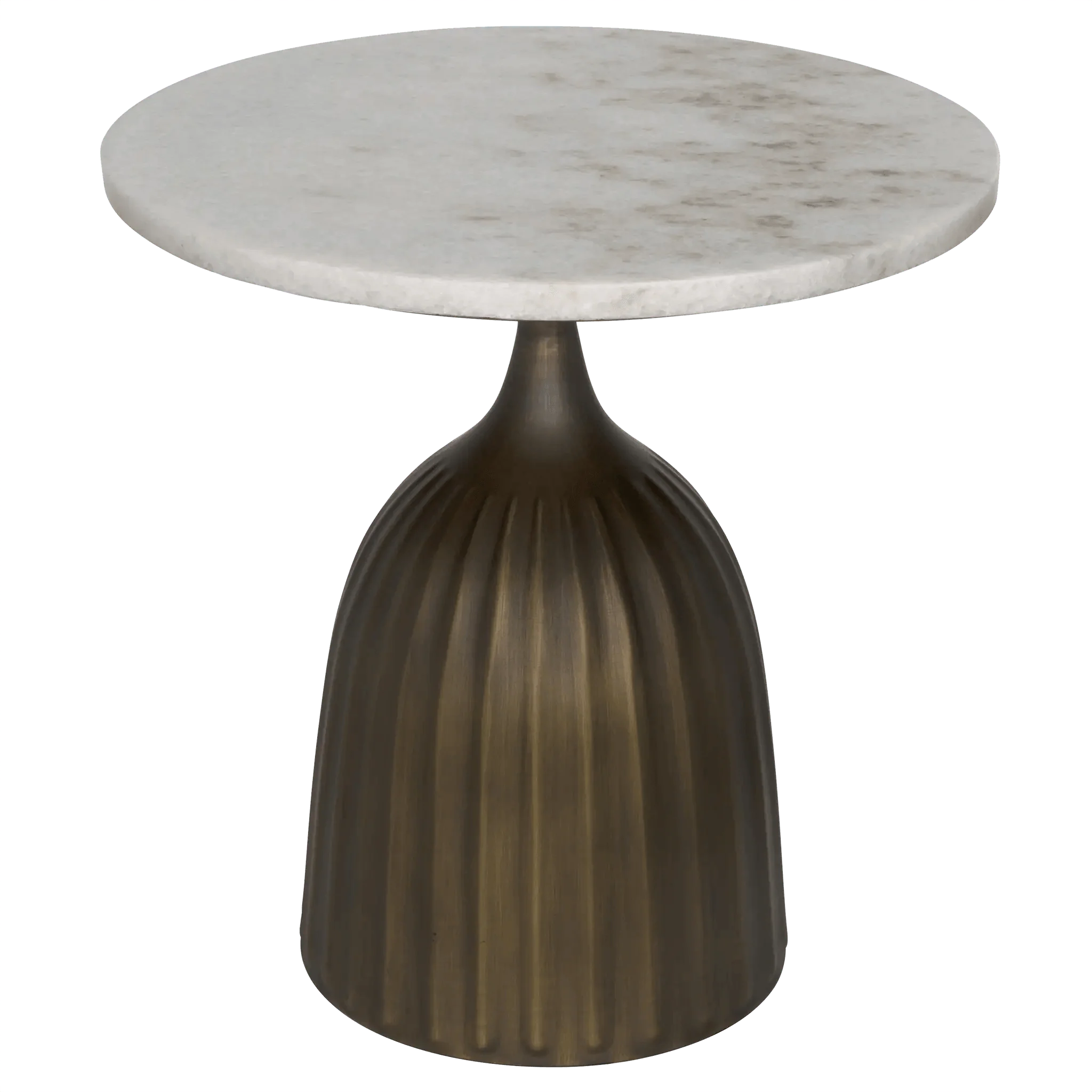 Samuel Side Table, Aged Brass - Remutear