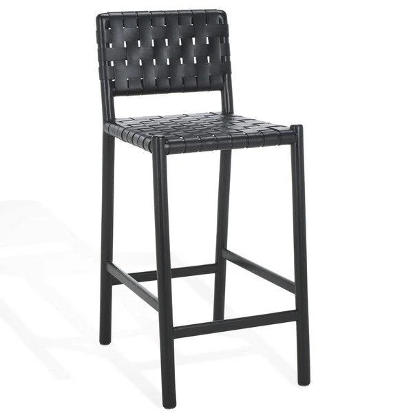 Jeremiah Woven Leather Counter Stool - Remutear