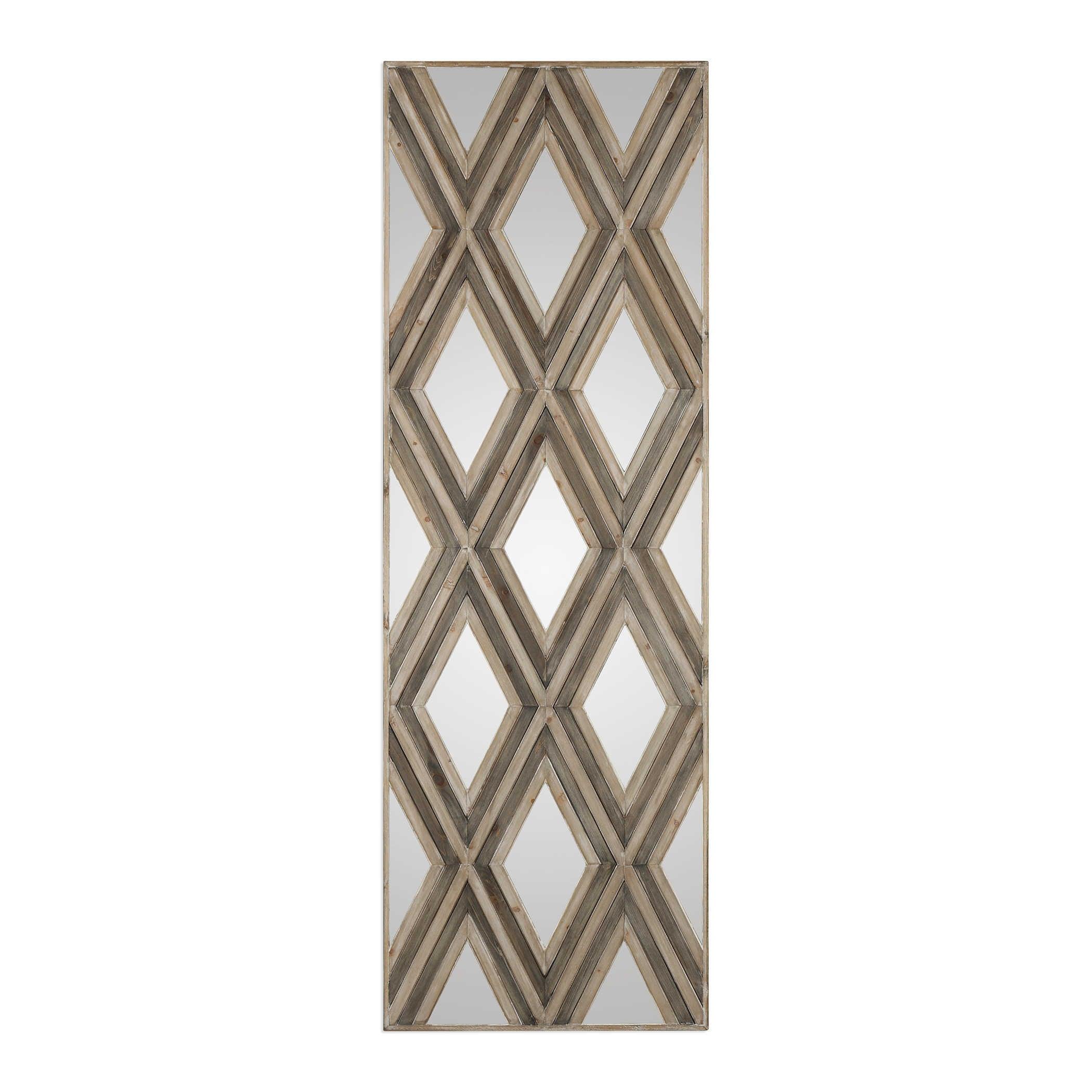 Tahira Geometric Argyle Pattern Wall Mirror - Remutear