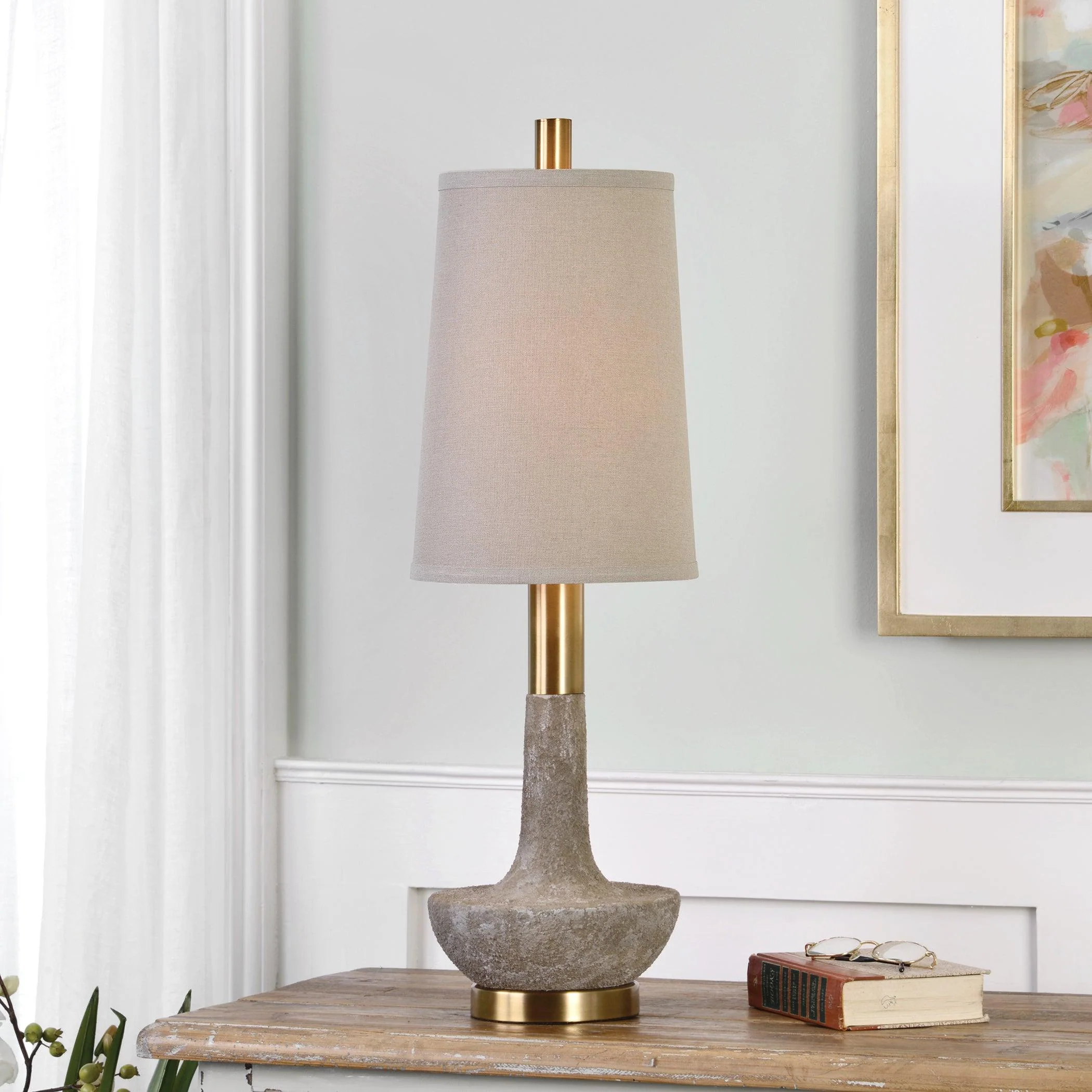 Volongo Stone Ivory Buffet Lamp - Remutear