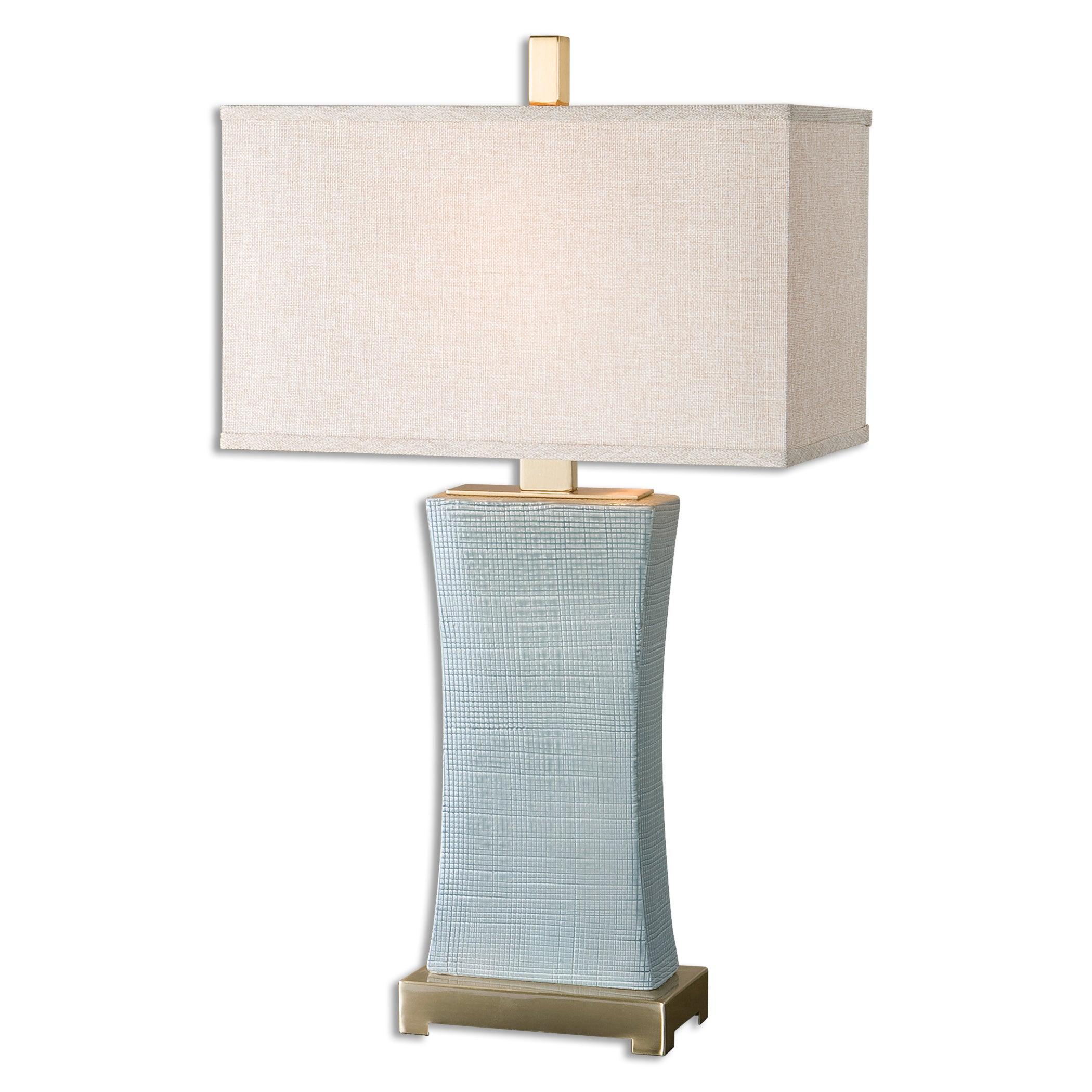 CANTARANA BLUE GRAY TABLE LAMP - Remutear