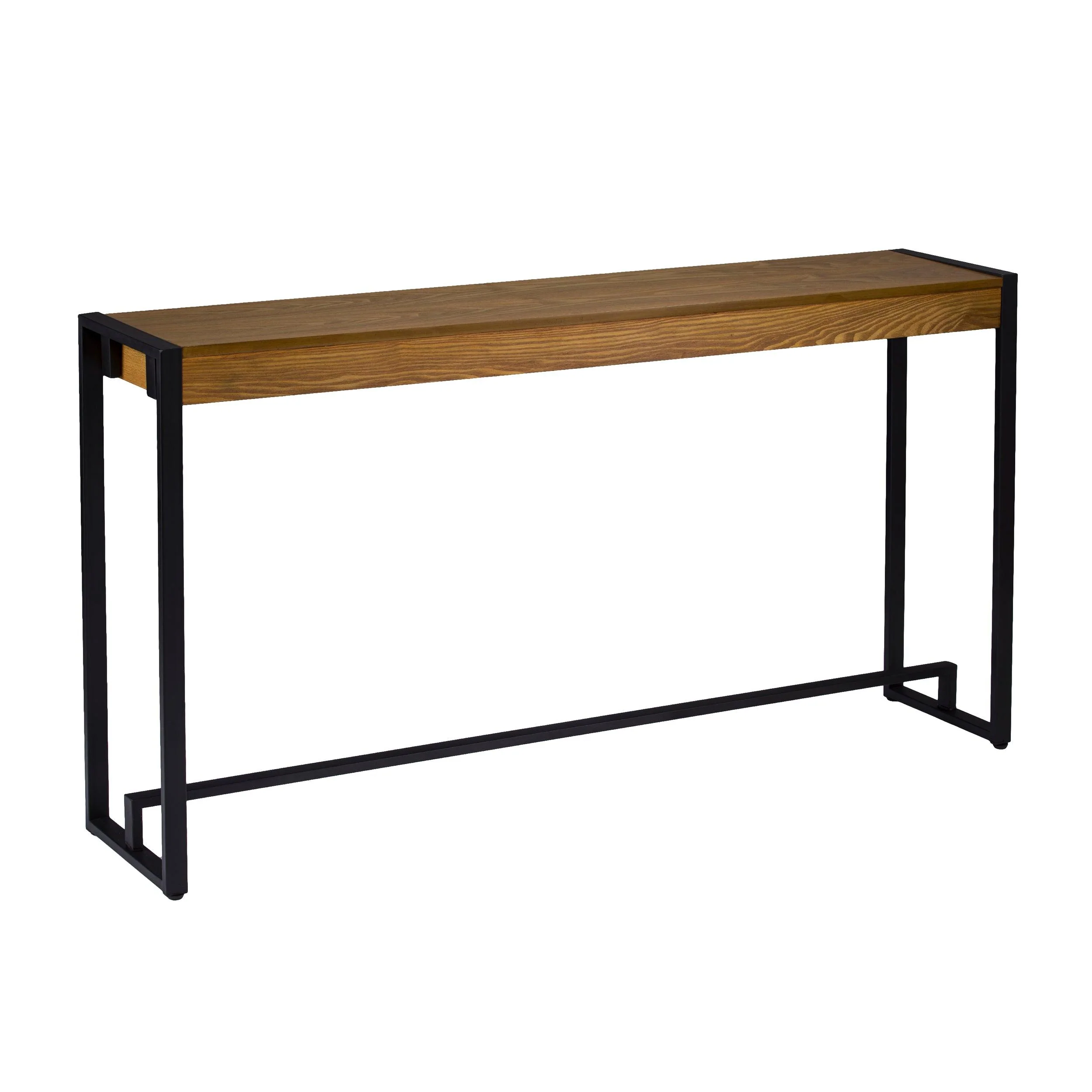 Holly & Martin Macen Console - Weathered Gray Oak w/ Black - Remutear