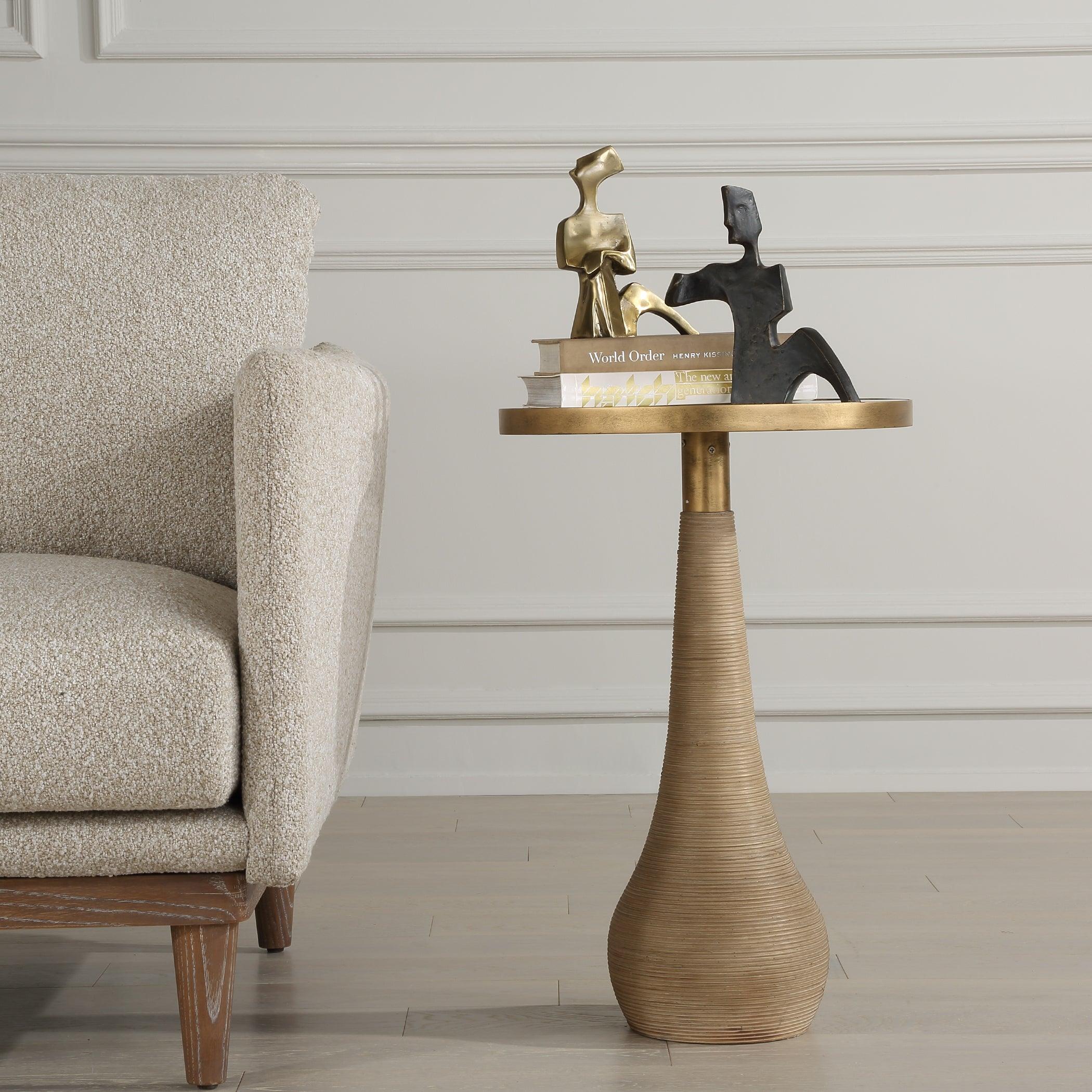 Terra Brass Accent Table - Remutear