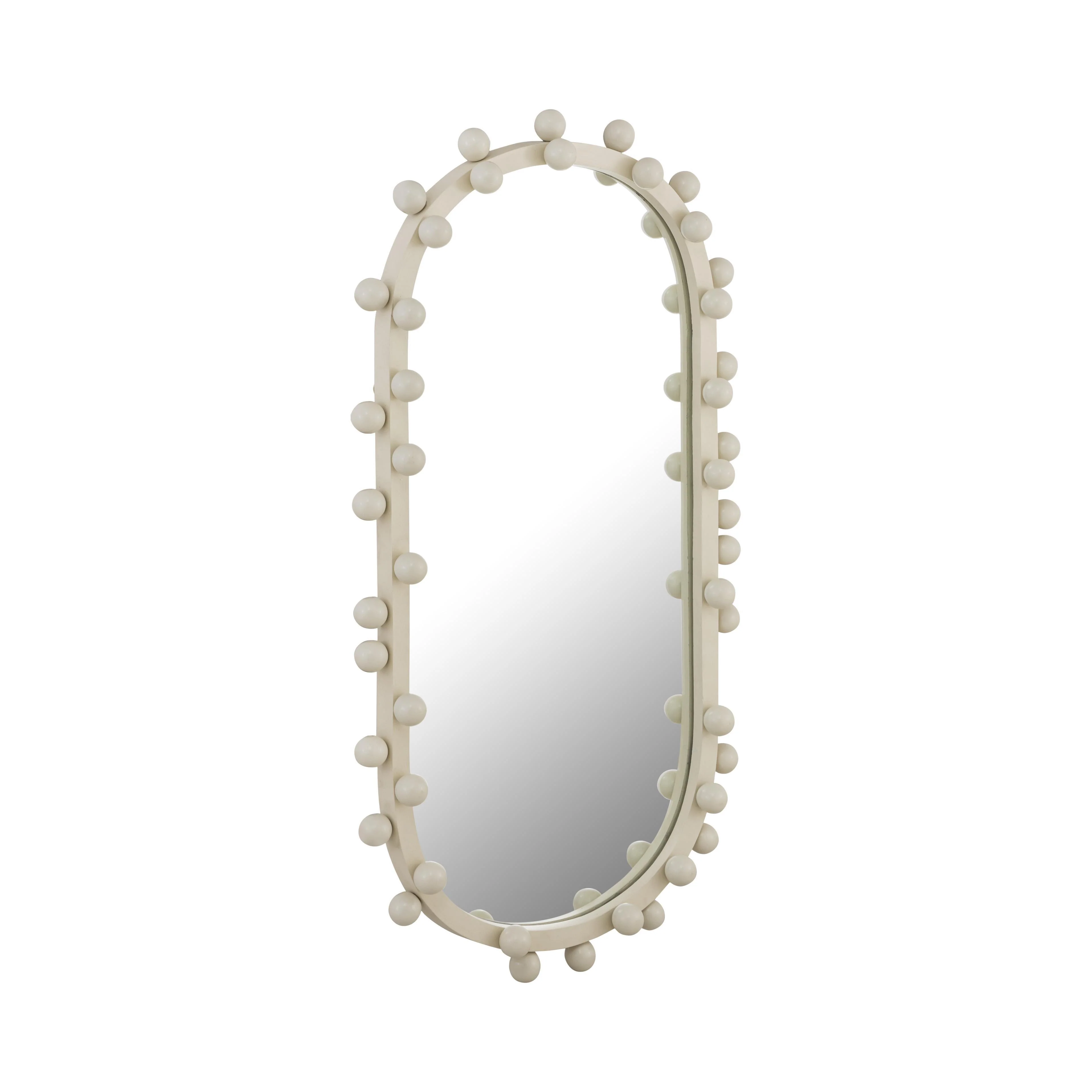 Bubbles Ivory Oval Wall Mirror - Remutear