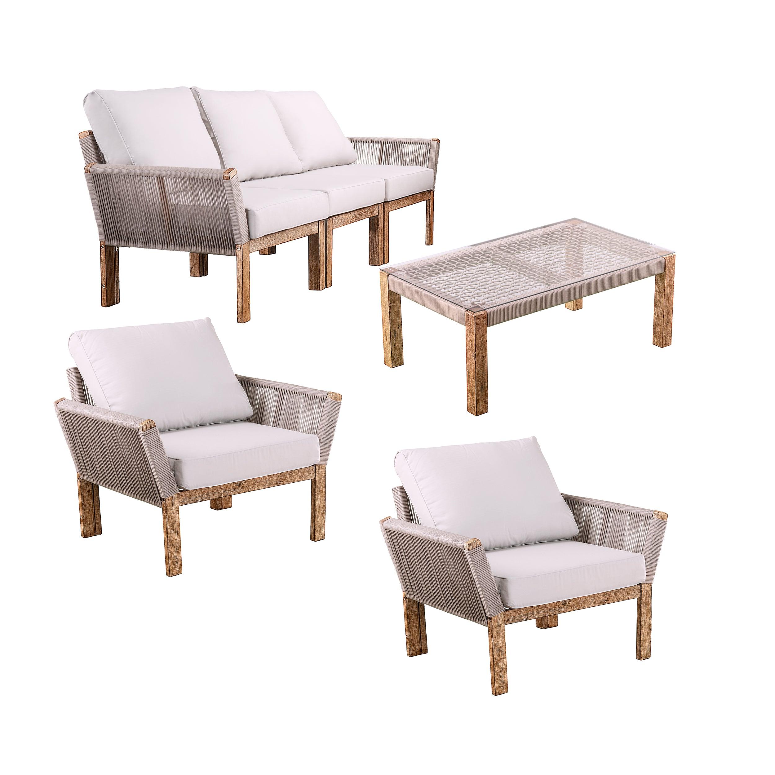 Brendina Outdoor Conversation Set – 4pc - Remutear
