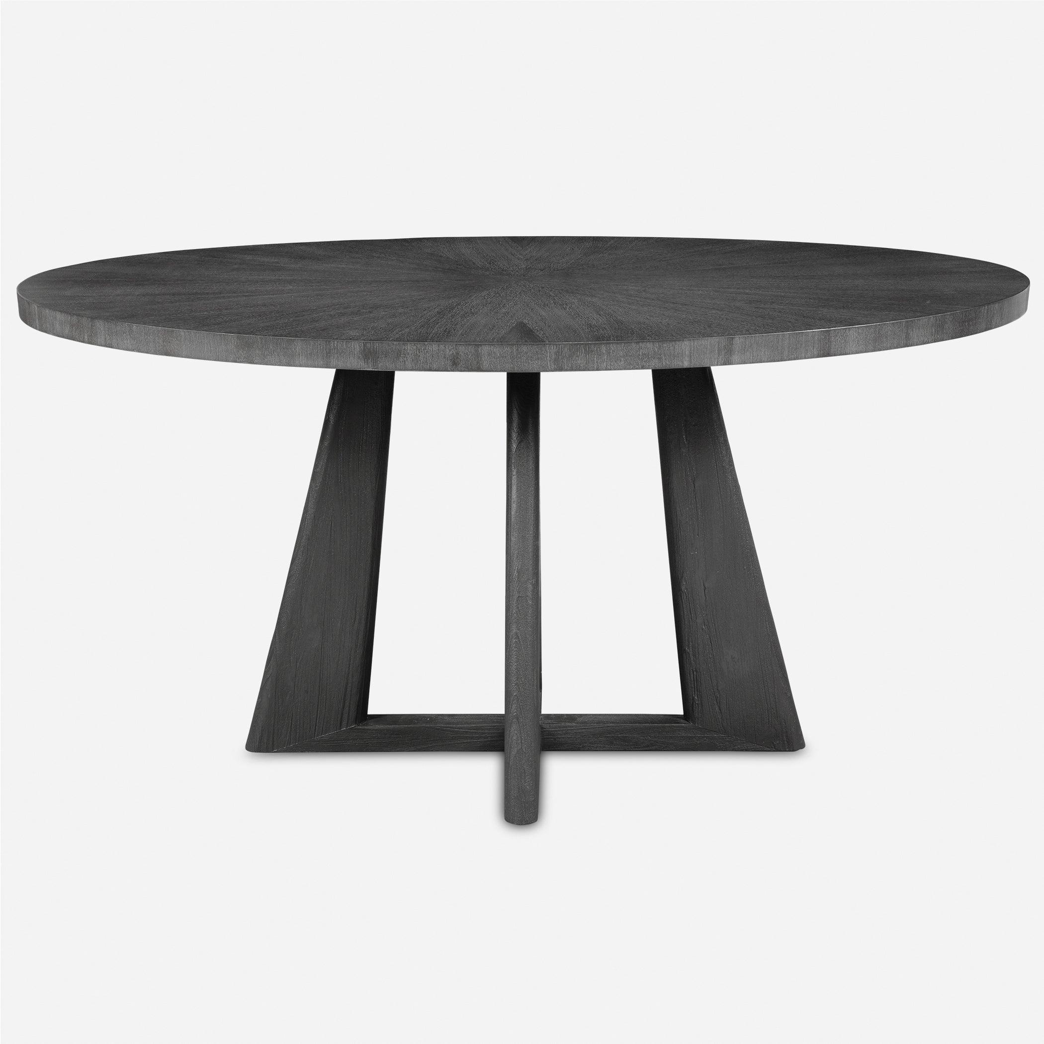 Pulsar Round Gray Walnut Dining Table - Remutear