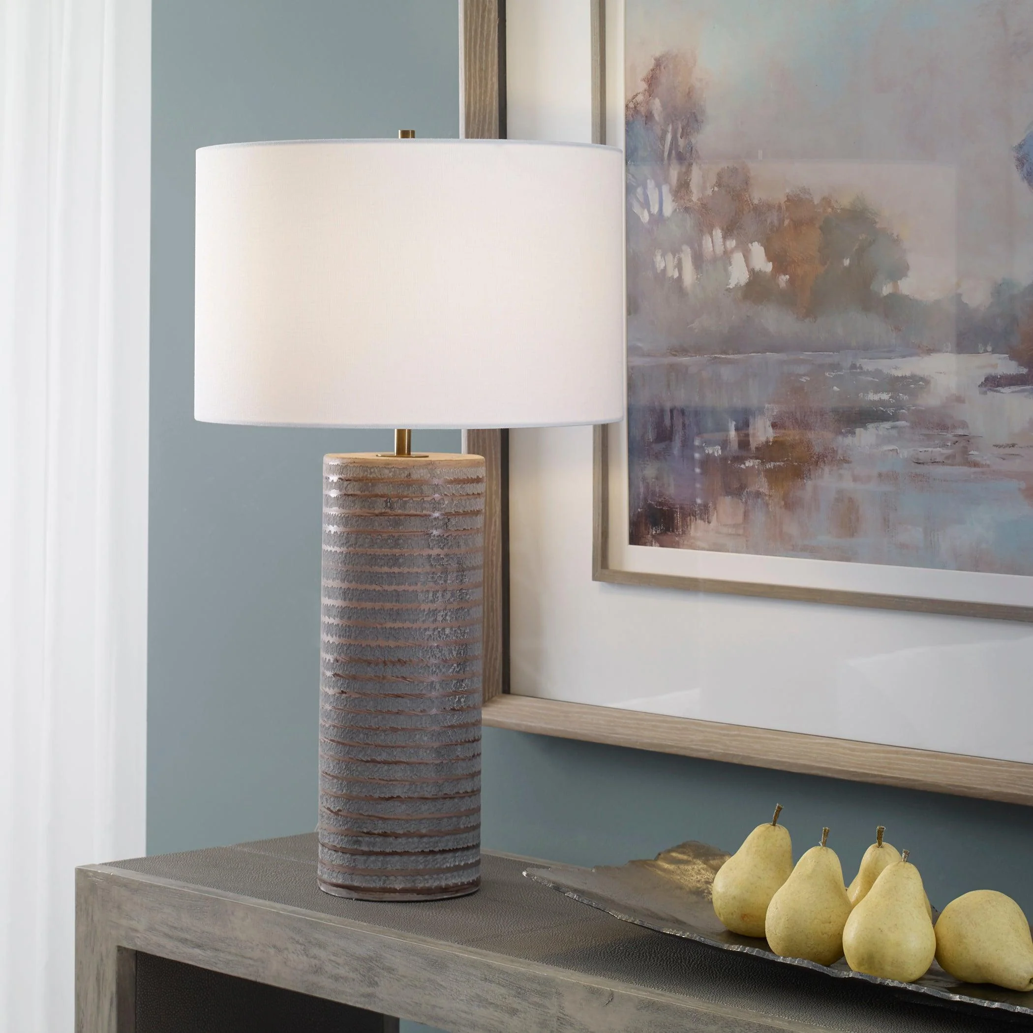 MONOLITH GRAY TABLE LAMP - Remutear