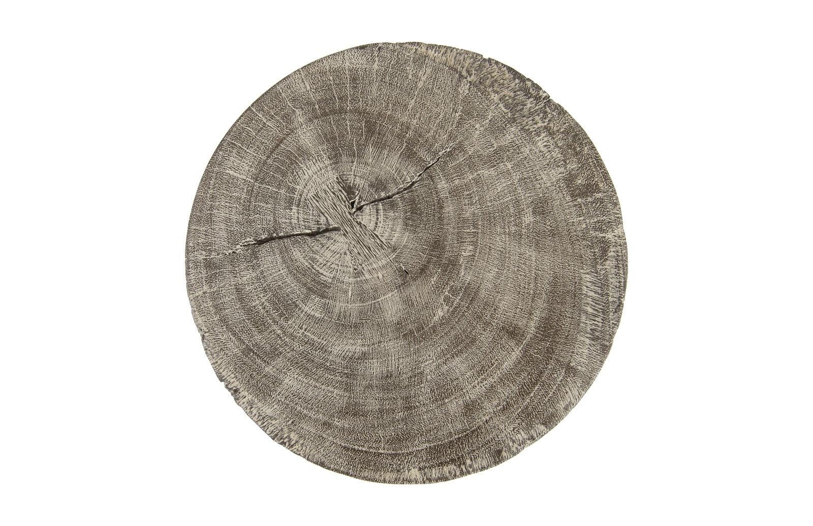 Curved Wood Stool, Thick , Gray Stone, Gray Stone - Remutear