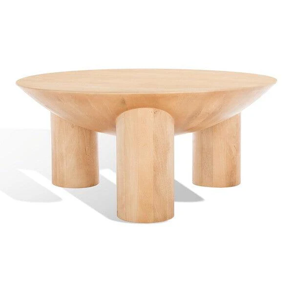 CALHOUN ROUND WOOD COFFEE TABLE - Remutear