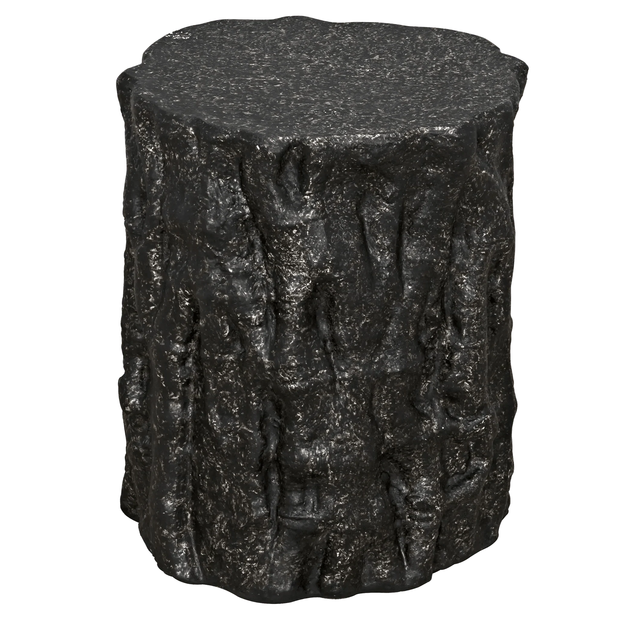 Damono Stool/Side Table, Black Fiber Cement - Remutear
