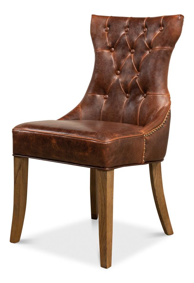 Sophie Side Chair - Dark Brown Leather - Set of 2 - Remutear