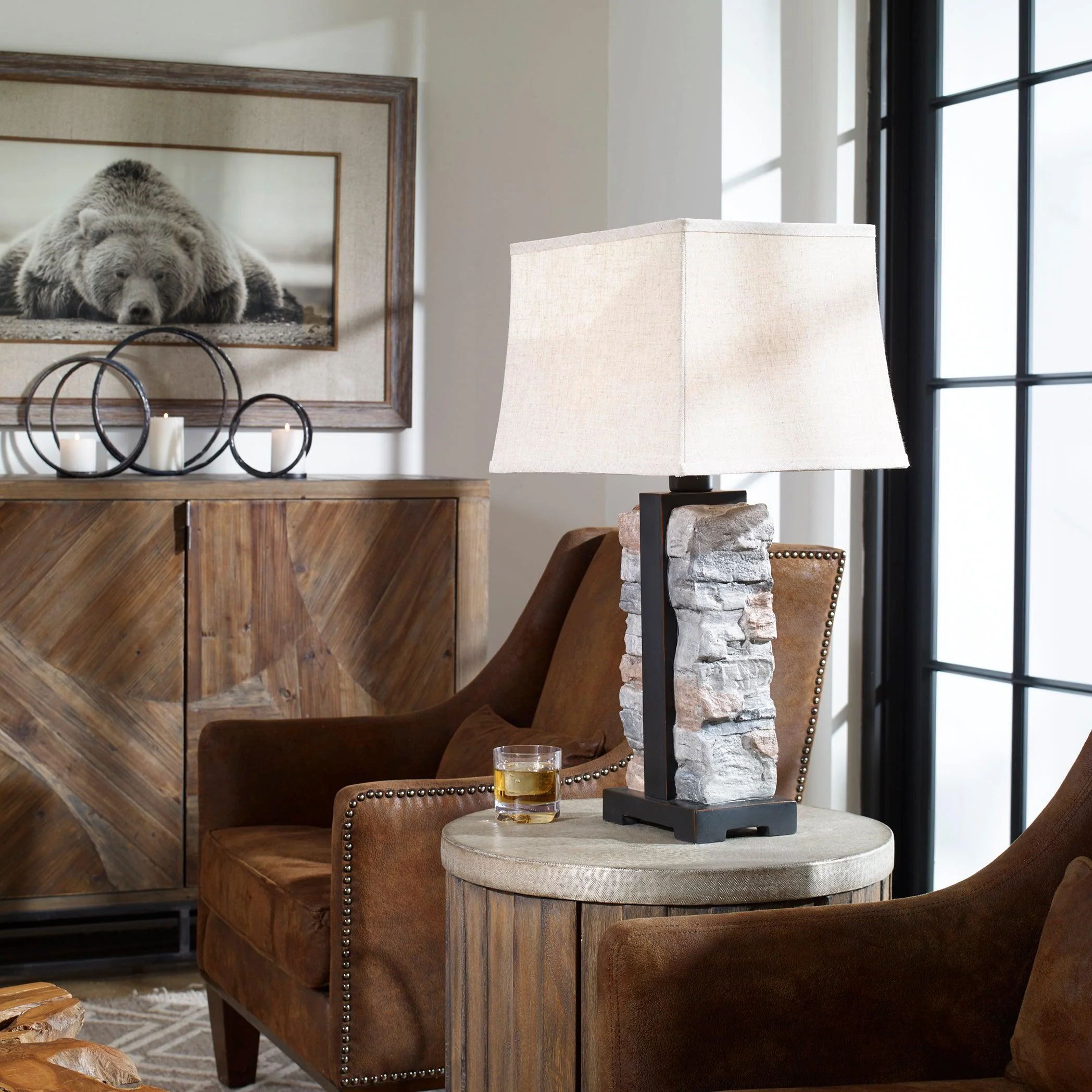 Kodiak Stacked Stone Lamp - Remutear
