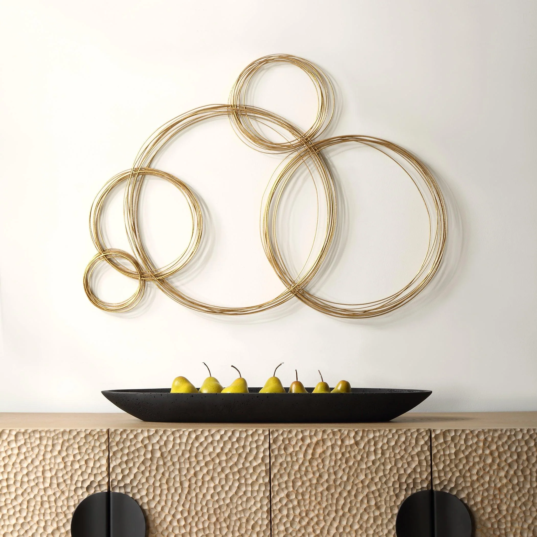 Golden Bubbles Metal Wall Decor - Remutear