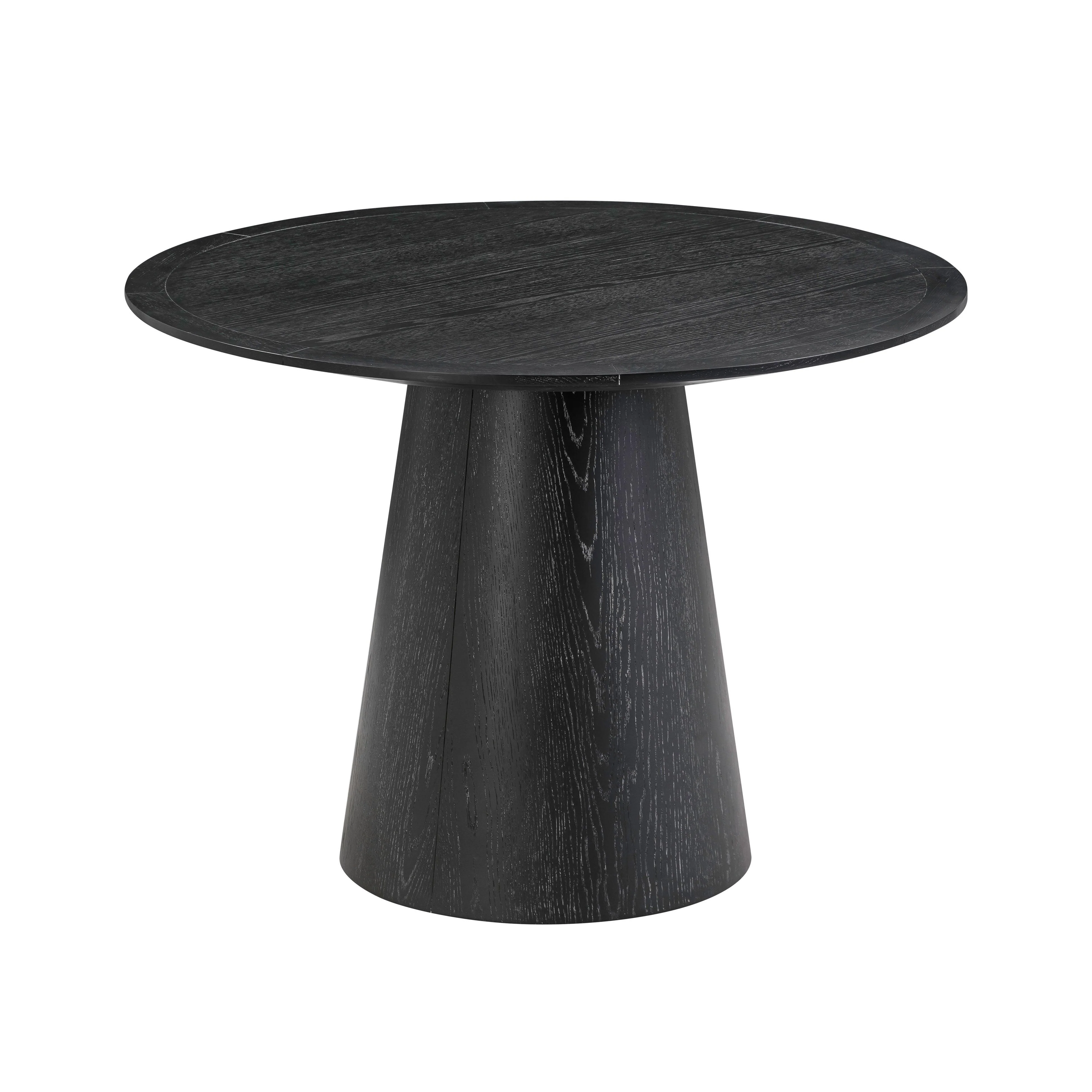 Sahara Black Oak Round Dining Table - Remutear