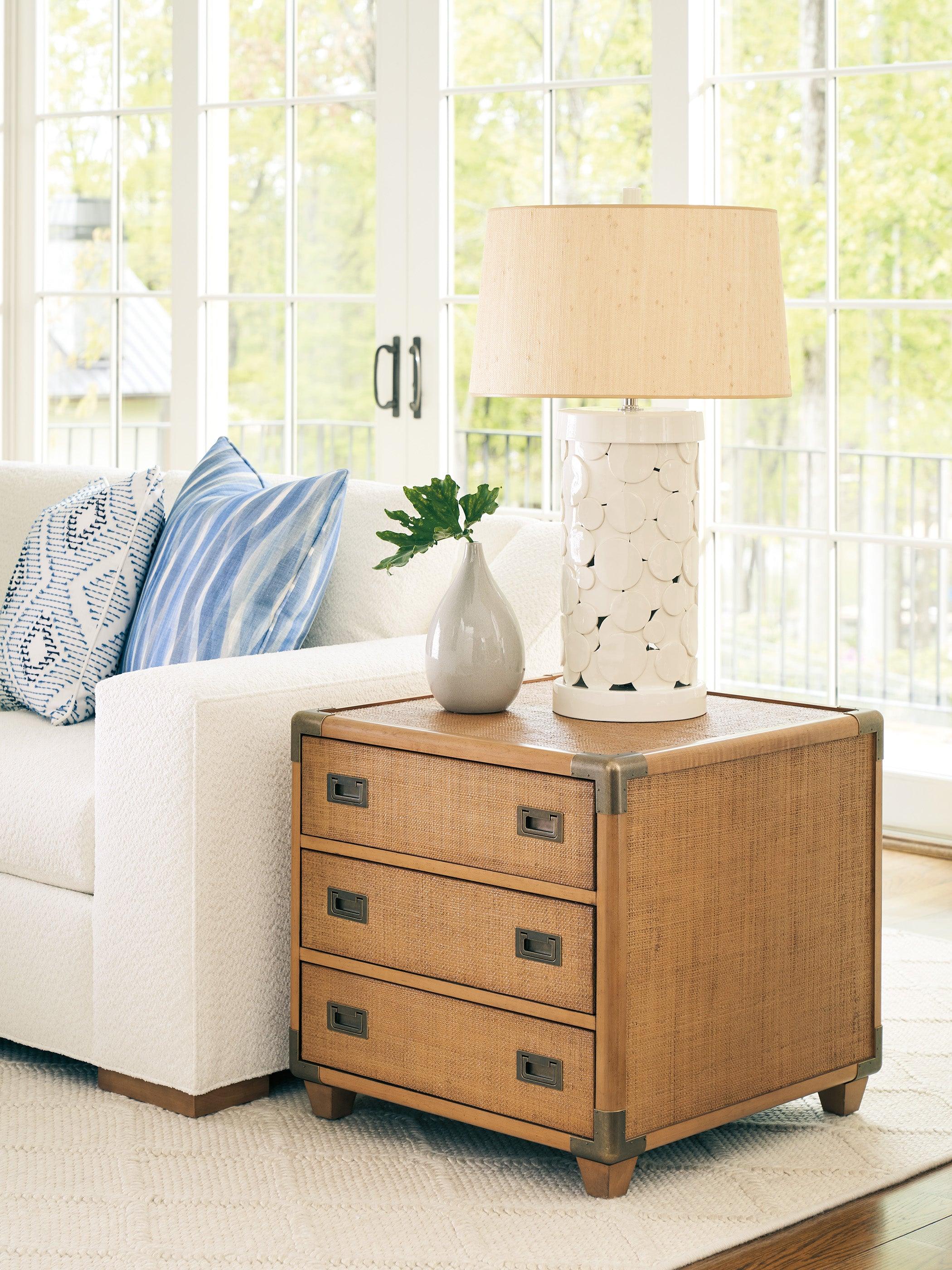 Laguna Sapphire Woven Trunk End Table - Remutear