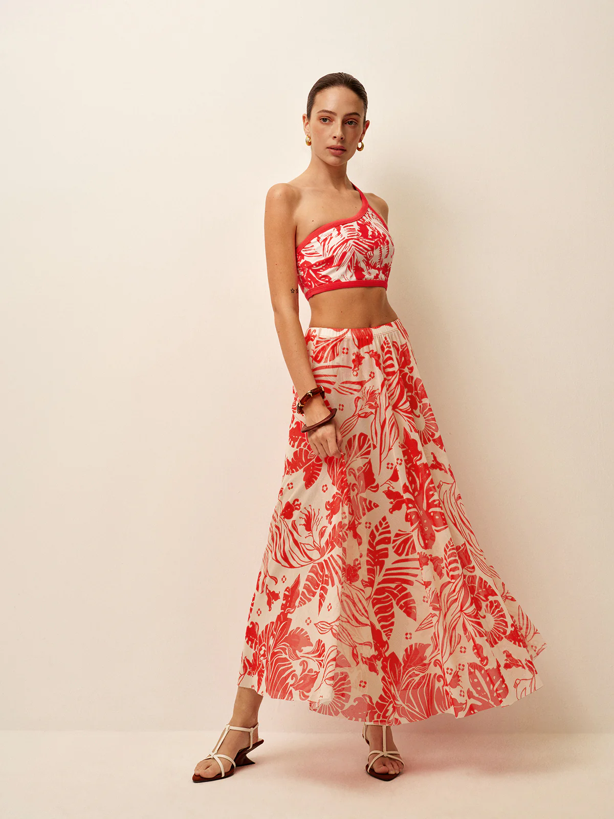 Mesh Printed Cover-Up Skirt - Remutear
