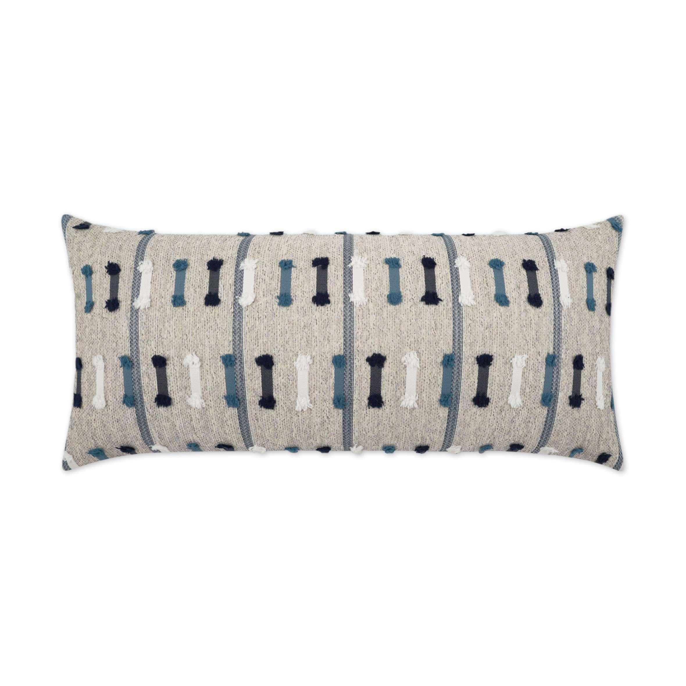 Outdoor Tassel Stripe Lumbar Pillow - Remutear