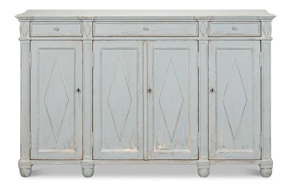 Diamond Wall Sideboard - Blue/Grey - Remutear