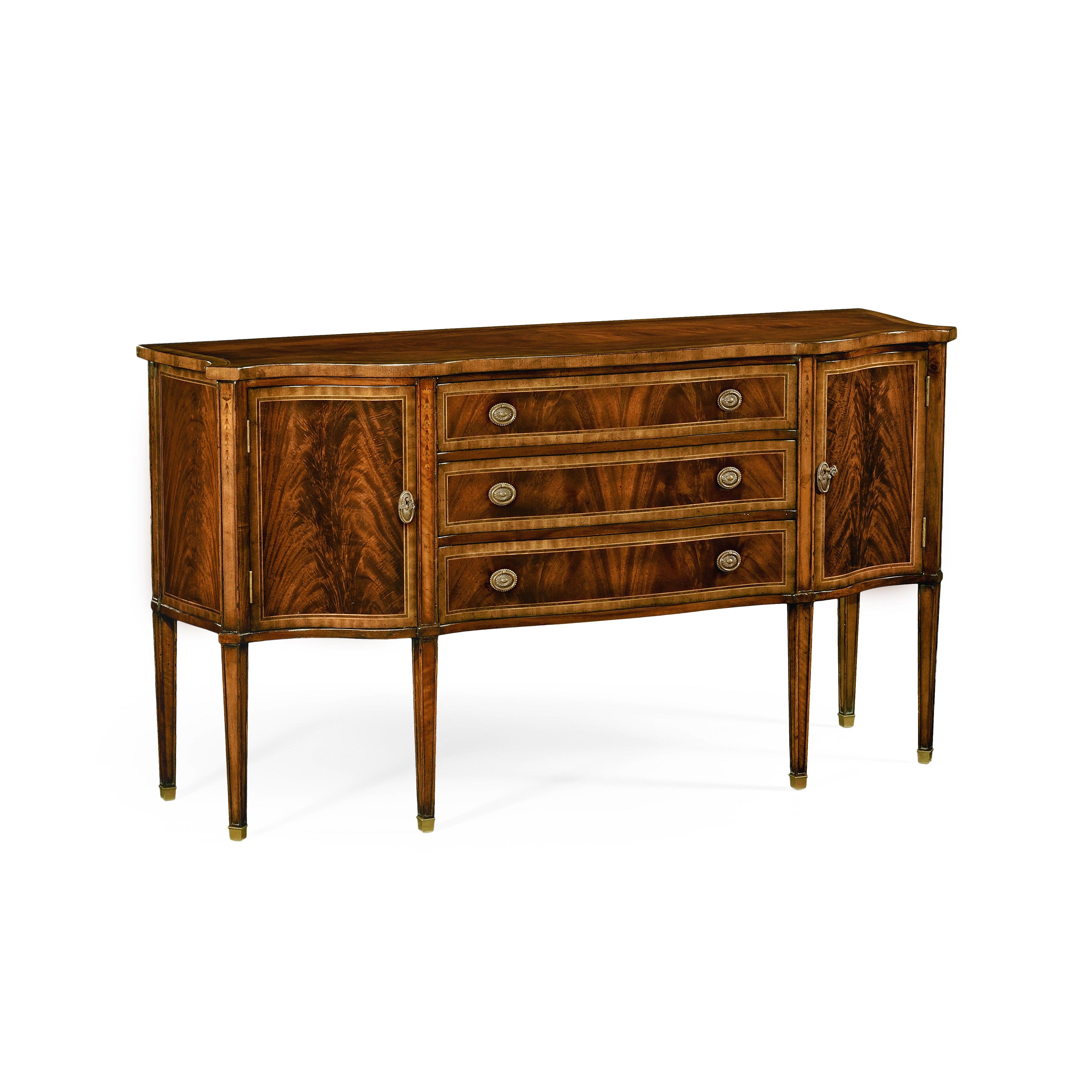 Windsor Mahogany Credenza With Curved Doors - Remutear