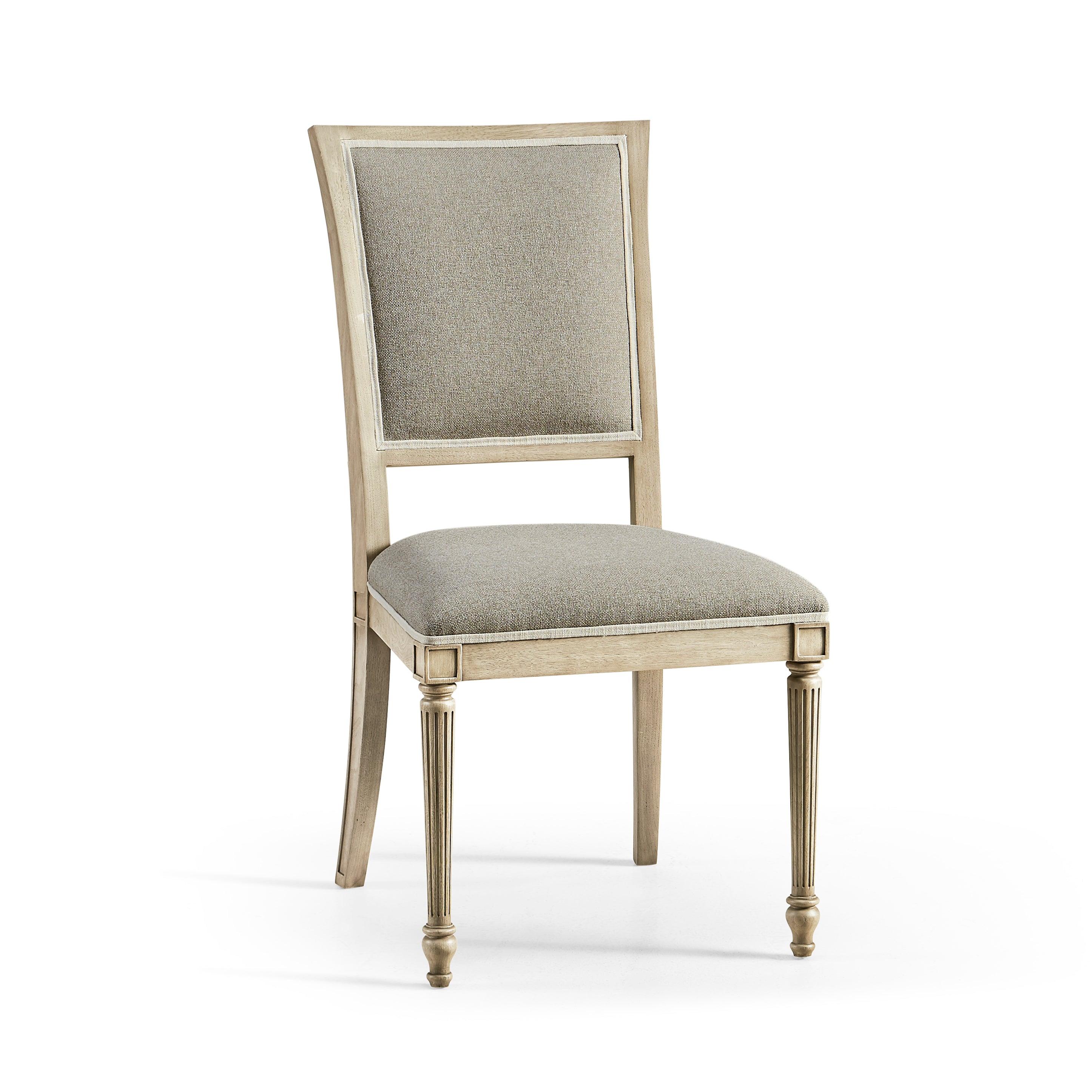 Timeless Flare Uph. Side Chair Flared Top in Bleached Walnut - Remutear